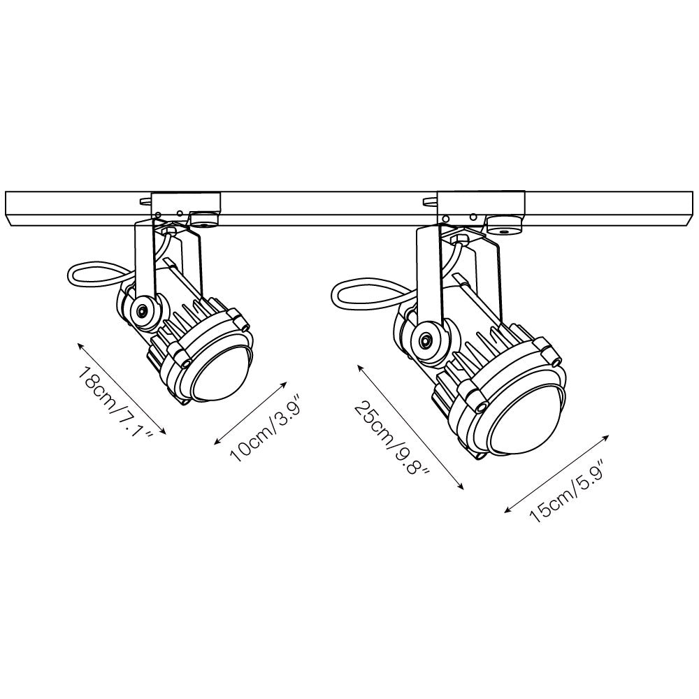 Avvelos Schienenspots Glas Retro Industrial-Letslighting