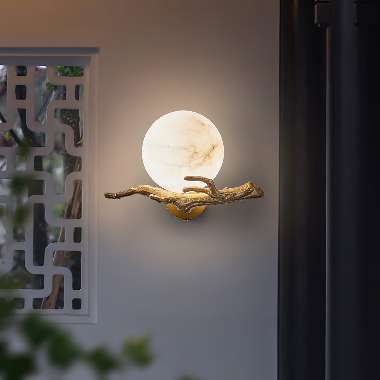 Ormirara Modern Minimalist Retro Twigs Alabaster Wall Lamp - Letslighting