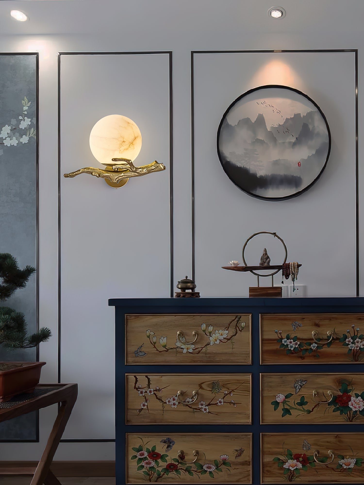 Ormirara Modern Minimalist Retro Twigs Alabaster Wall Lamp - Letslighting