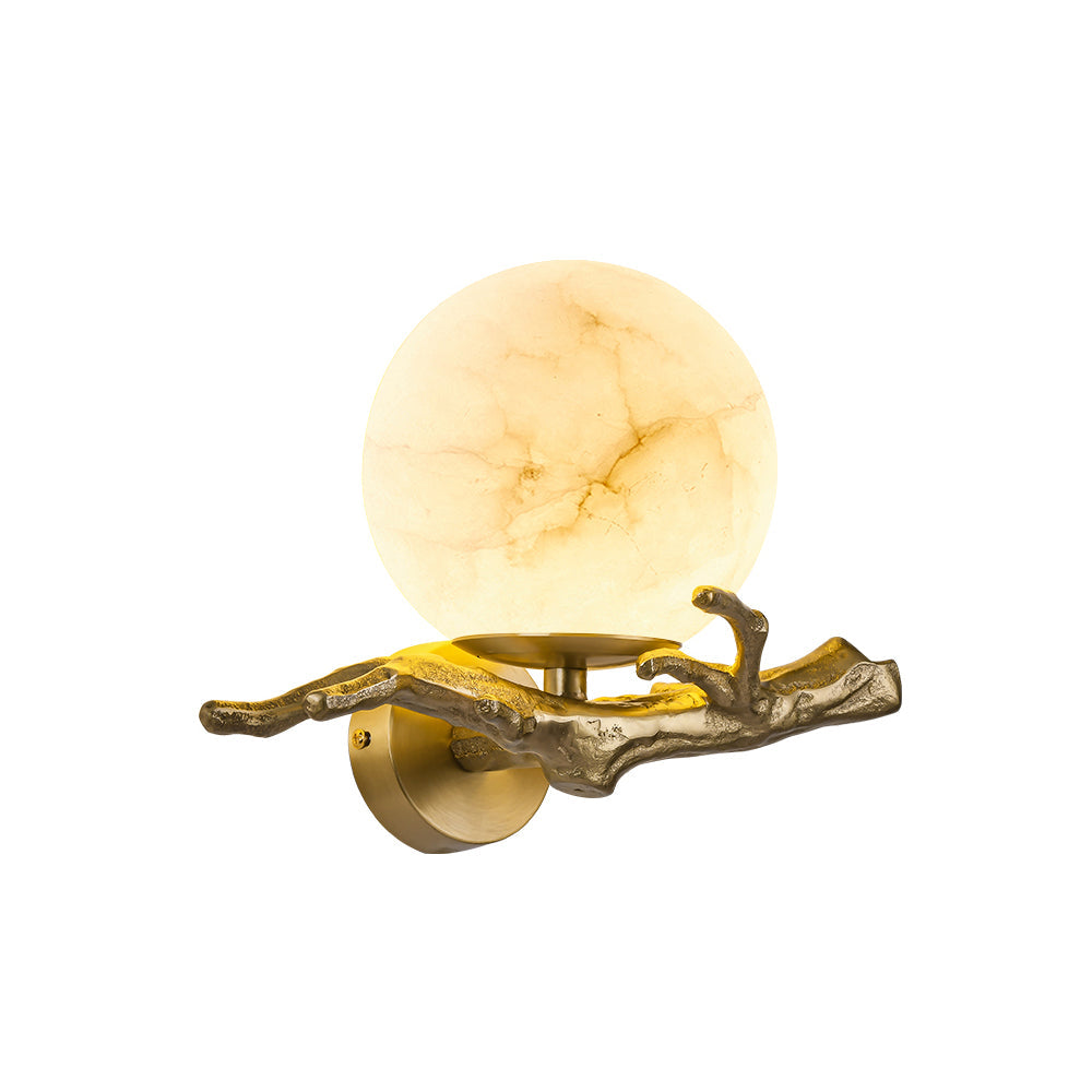 Ormirara Modern Minimalist Retro Twigs Alabaster Wall Lamp - Letslighting