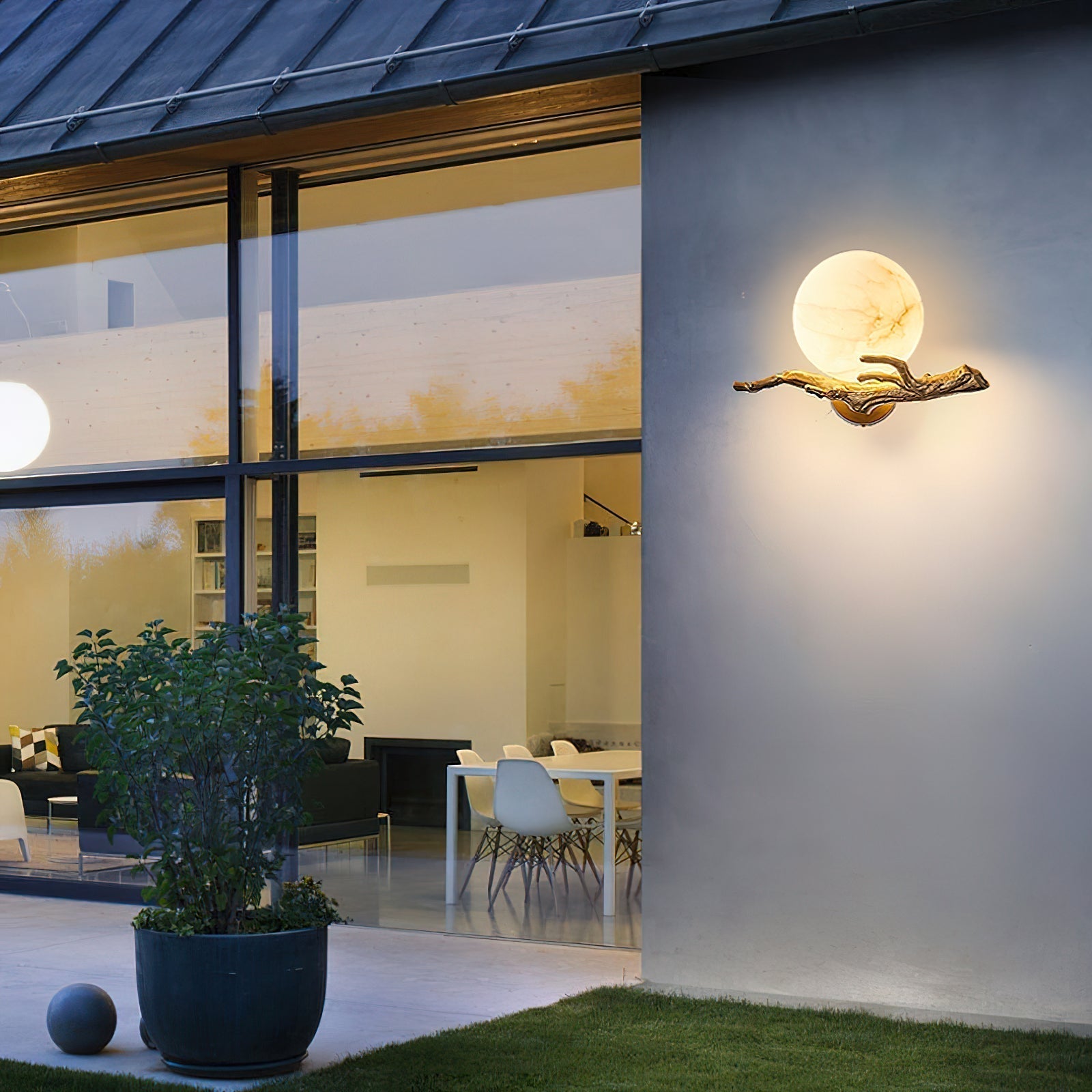 Ormirara Modern Minimalist Retro Twigs Alabaster Wall Lamp - Letslighting