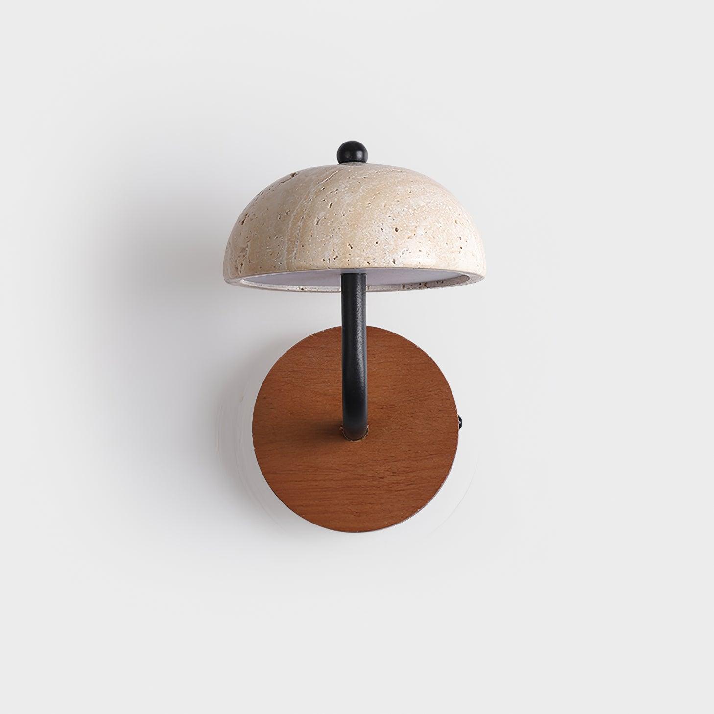 Solaro Wall Light Travertine Half-dome Shade - Letslighting