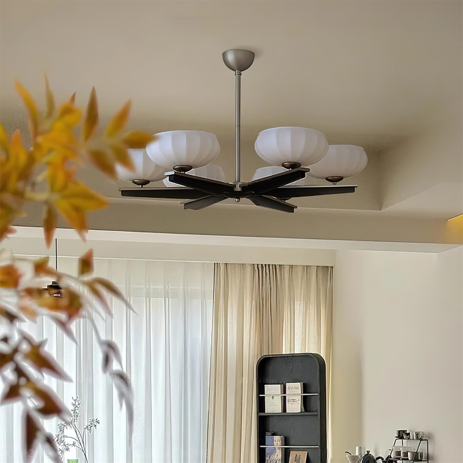 Riley Moderner Kronleuchter aus Holz und Glas-Letslighting