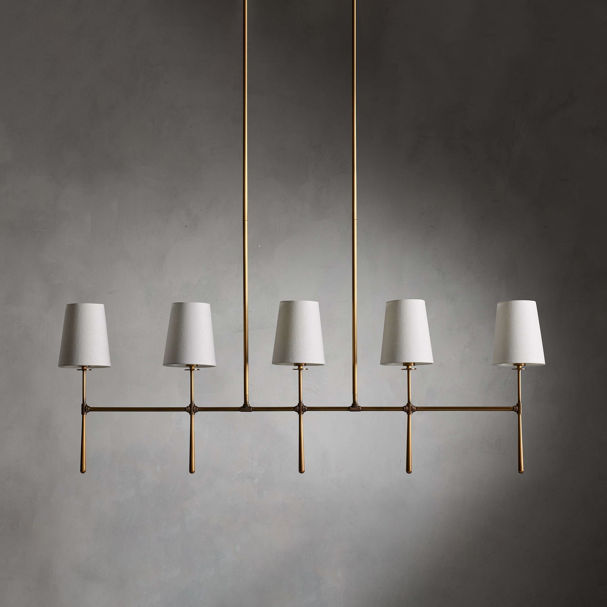 Eurvinen Stoff Vintage Linear Kronleuchter-Letslighting