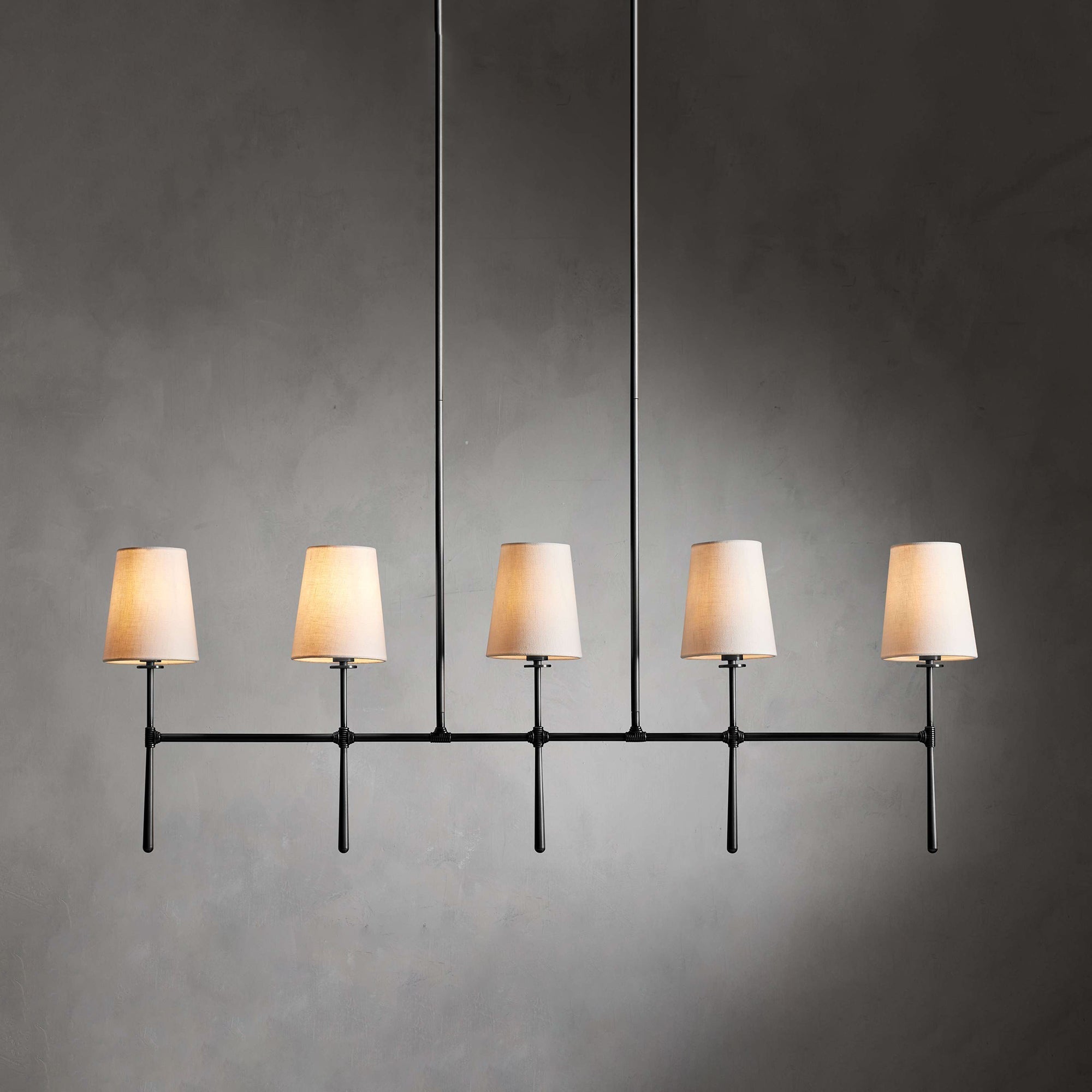 Eurvinen Stoff Vintage Linear Kronleuchter-Letslighting