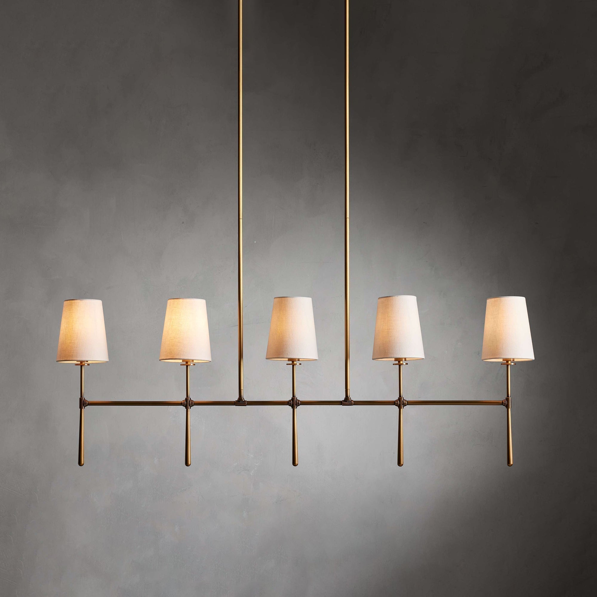 Eurvinen Stoff Vintage Linear Kronleuchter-Letslighting