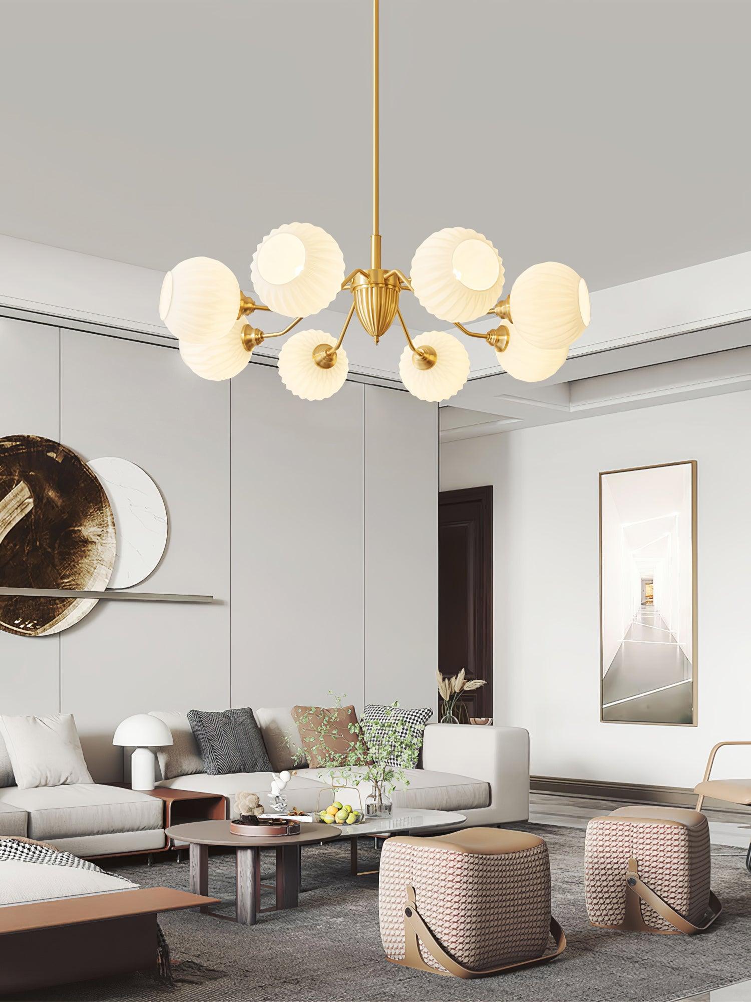 Zanora Vintage Kronleuchter aus Messing-Letslighting