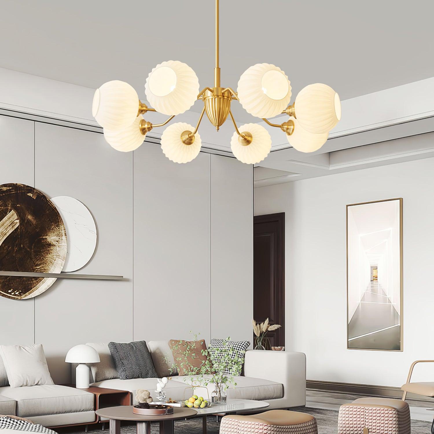 Zanora Vintage Kronleuchter aus Messing-Letslighting