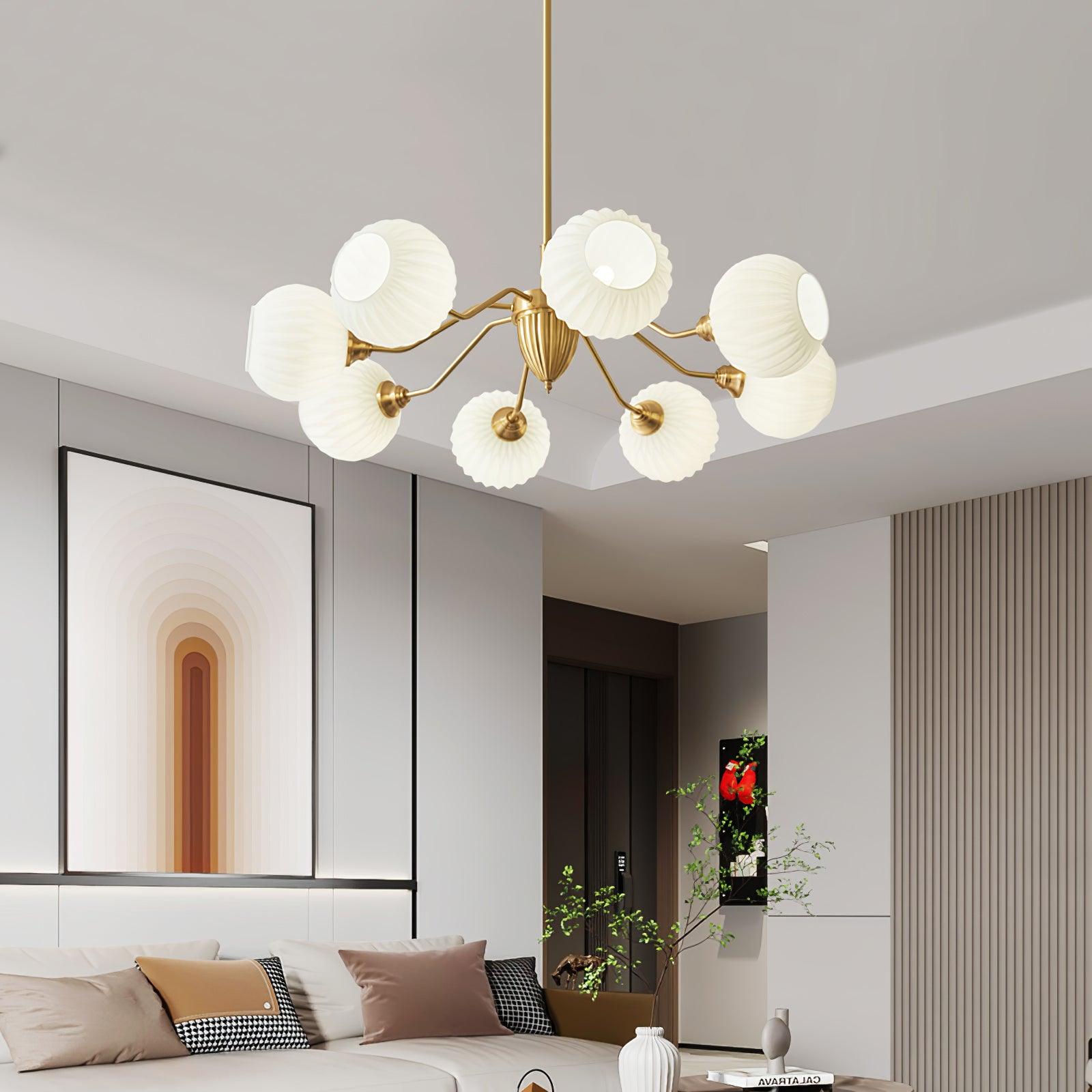 Zanora Vintage Kronleuchter aus Messing-Letslighting
