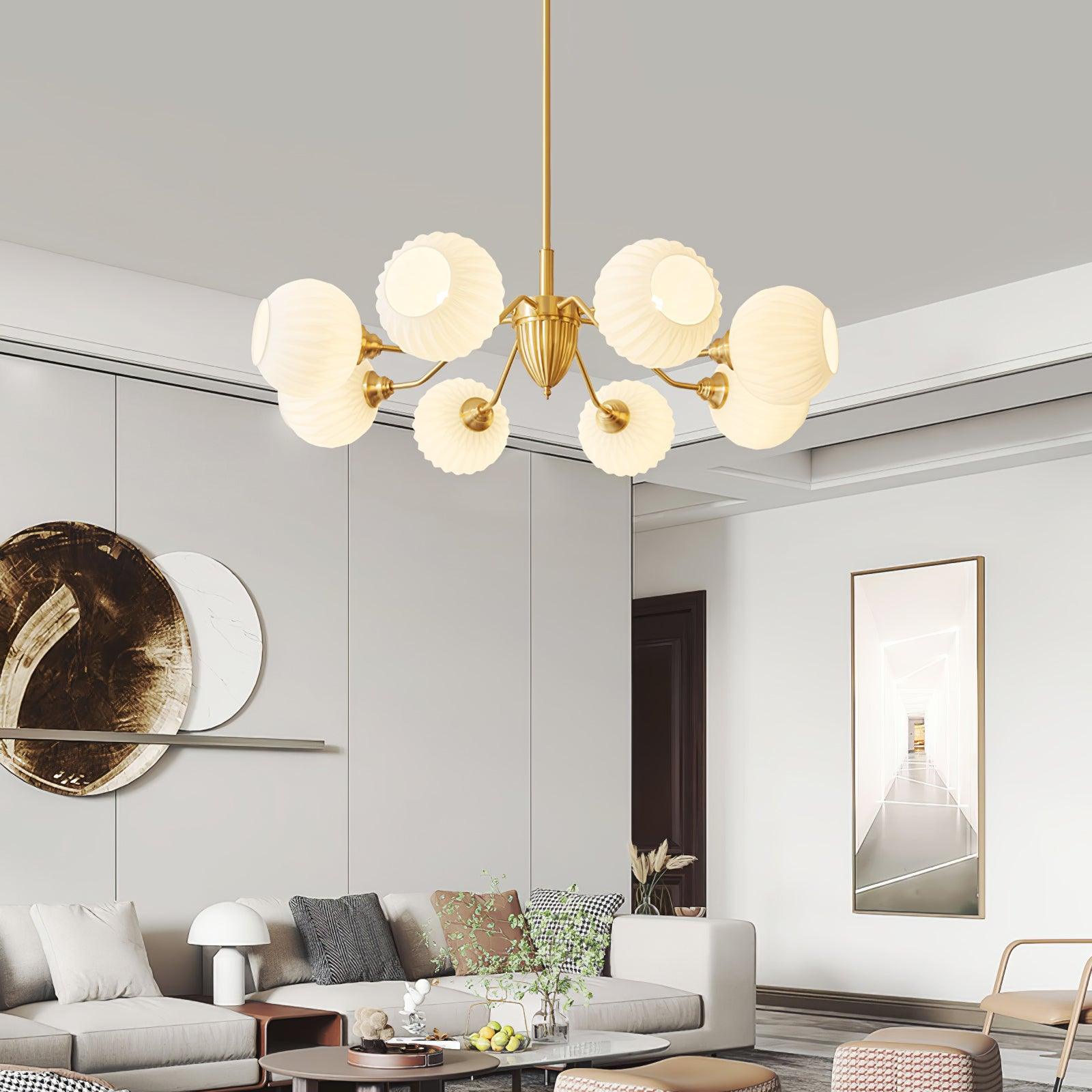 Zanora Vintage Kronleuchter aus Messing-Letslighting