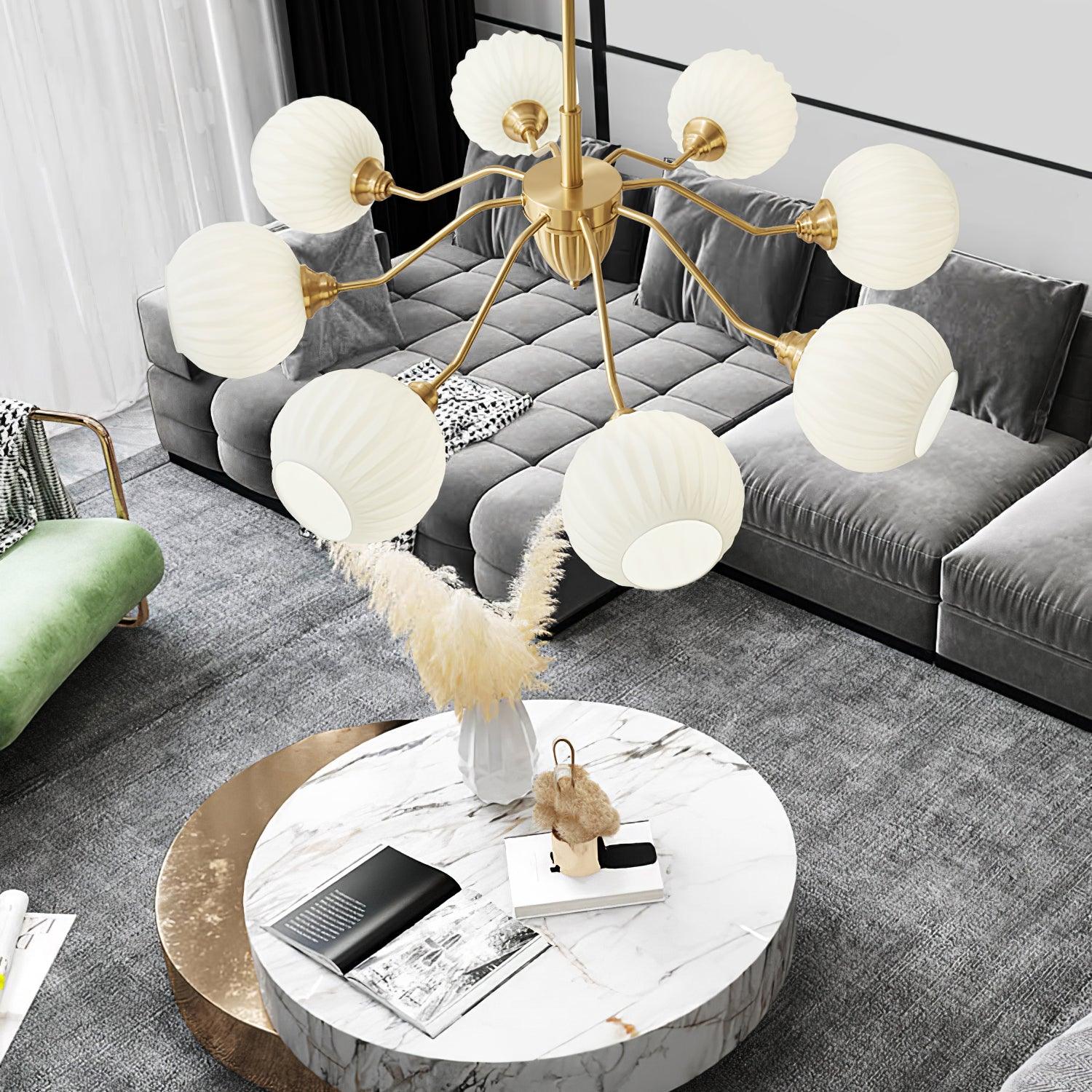 Zanora Vintage Kronleuchter aus Messing-Letslighting