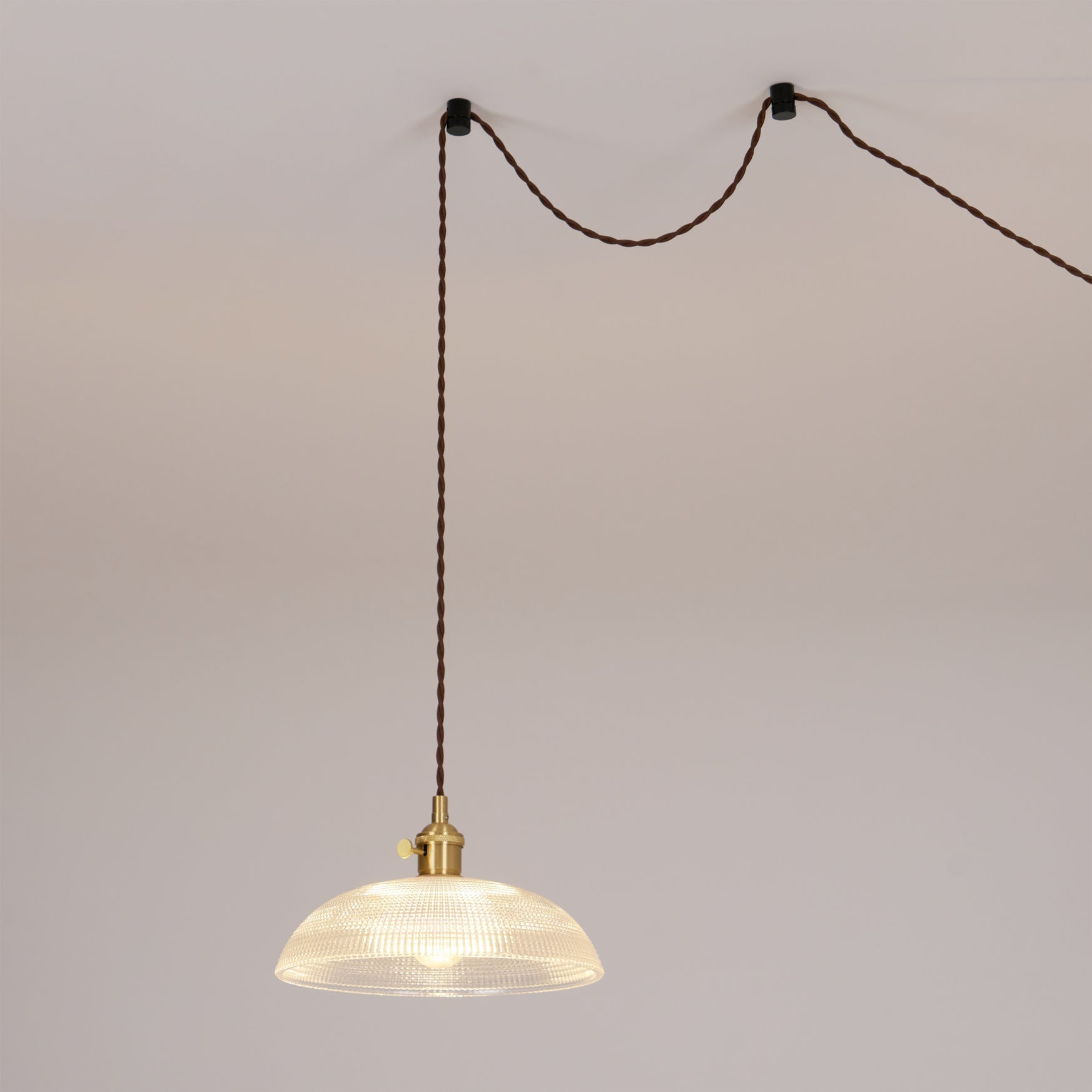 Ribbed Spiral Pendant Light - Blowlighting