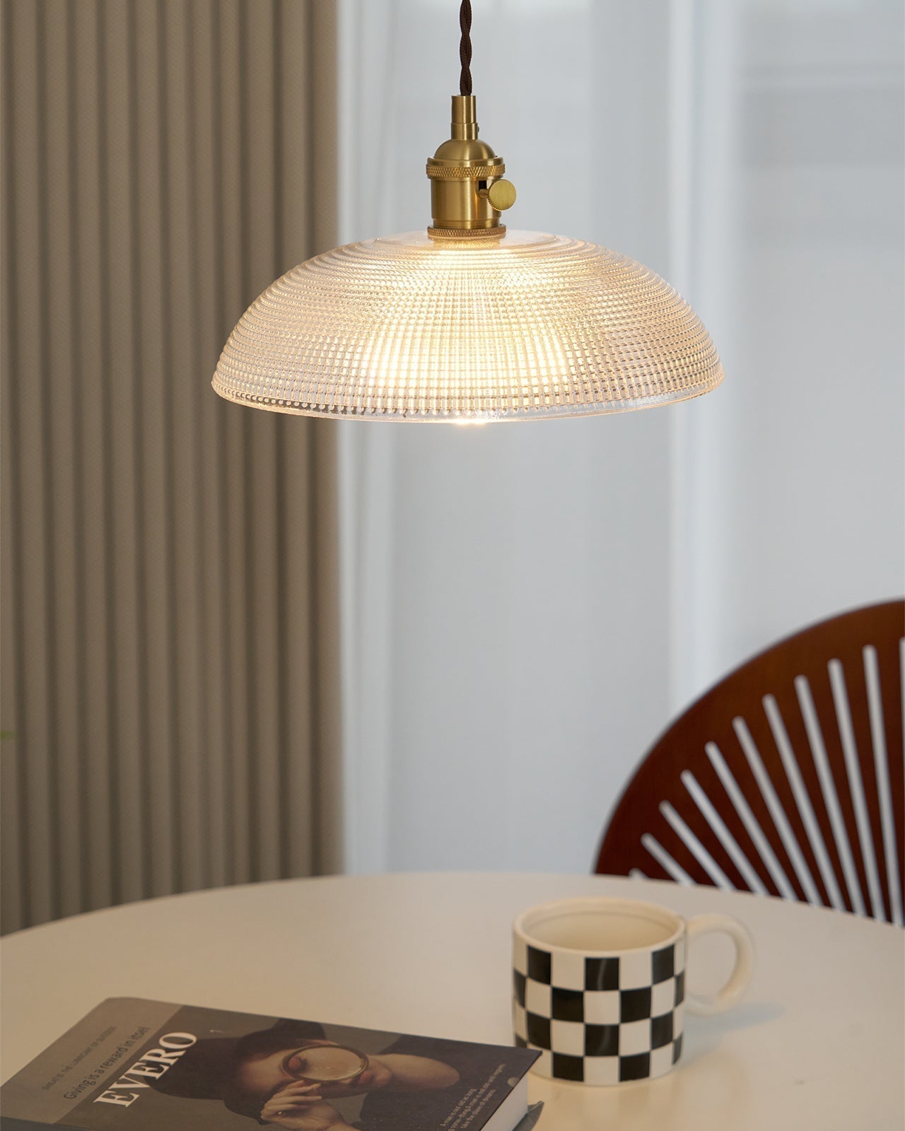 Ribbed Spiral Pendant Light - Blowlighting