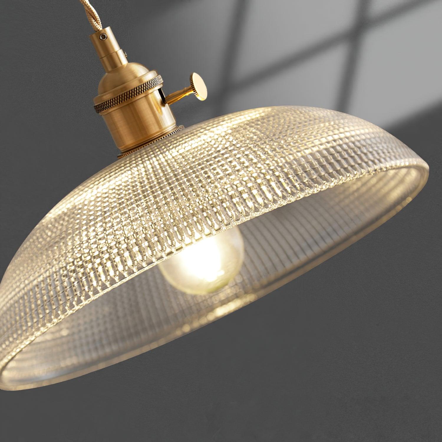 Ribbed Spiral Pendant Light - Blowlighting