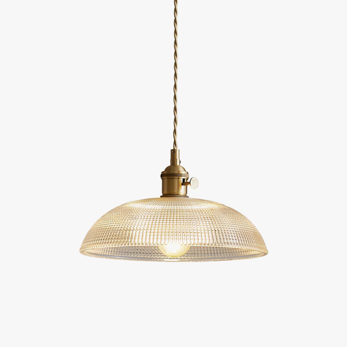 Ribbed Spiral Pendant Light - Blowlighting