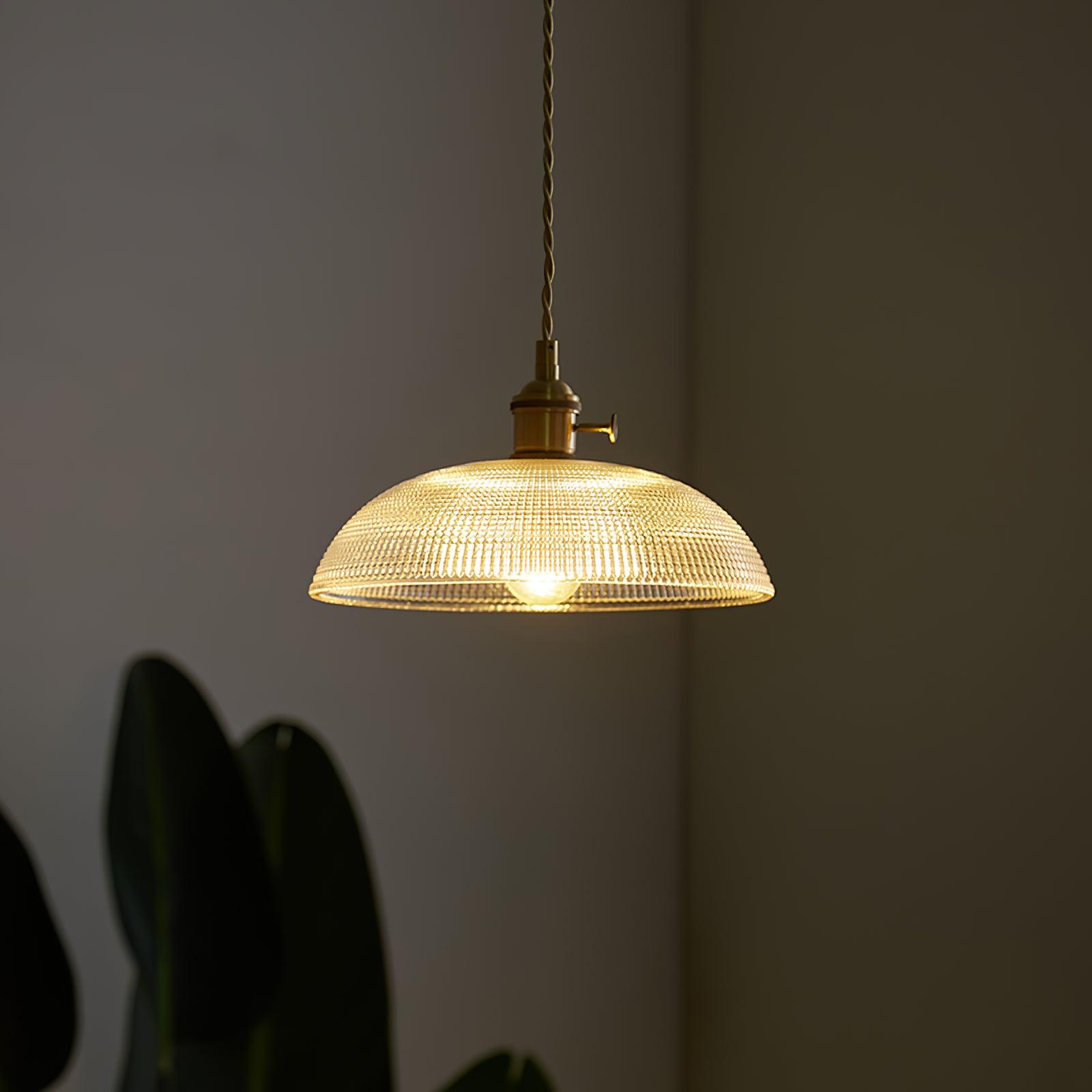 Ribbed Spiral Pendant Light - Blowlighting
