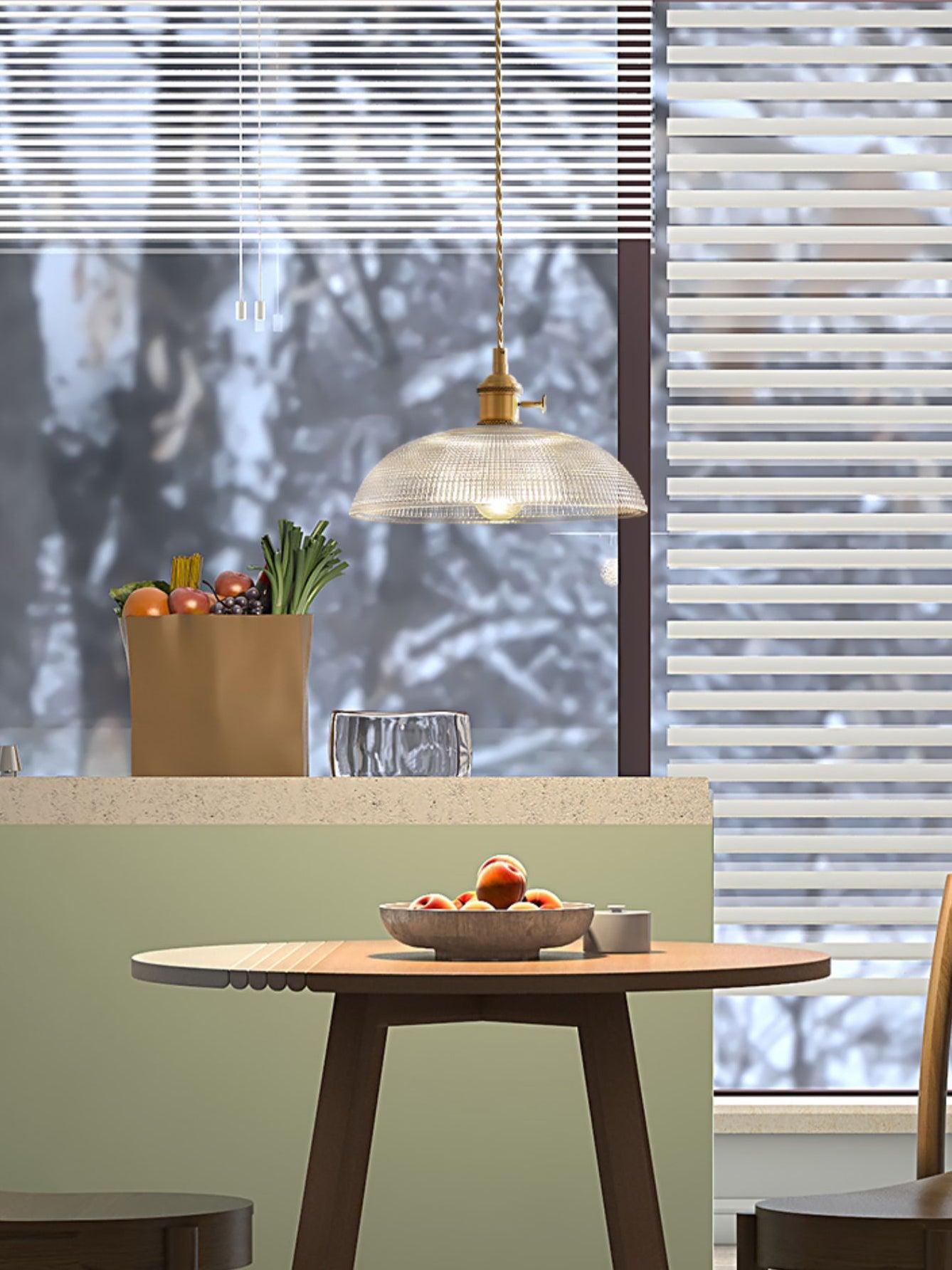 Ribbed Spiral Pendant Light - Blowlighting