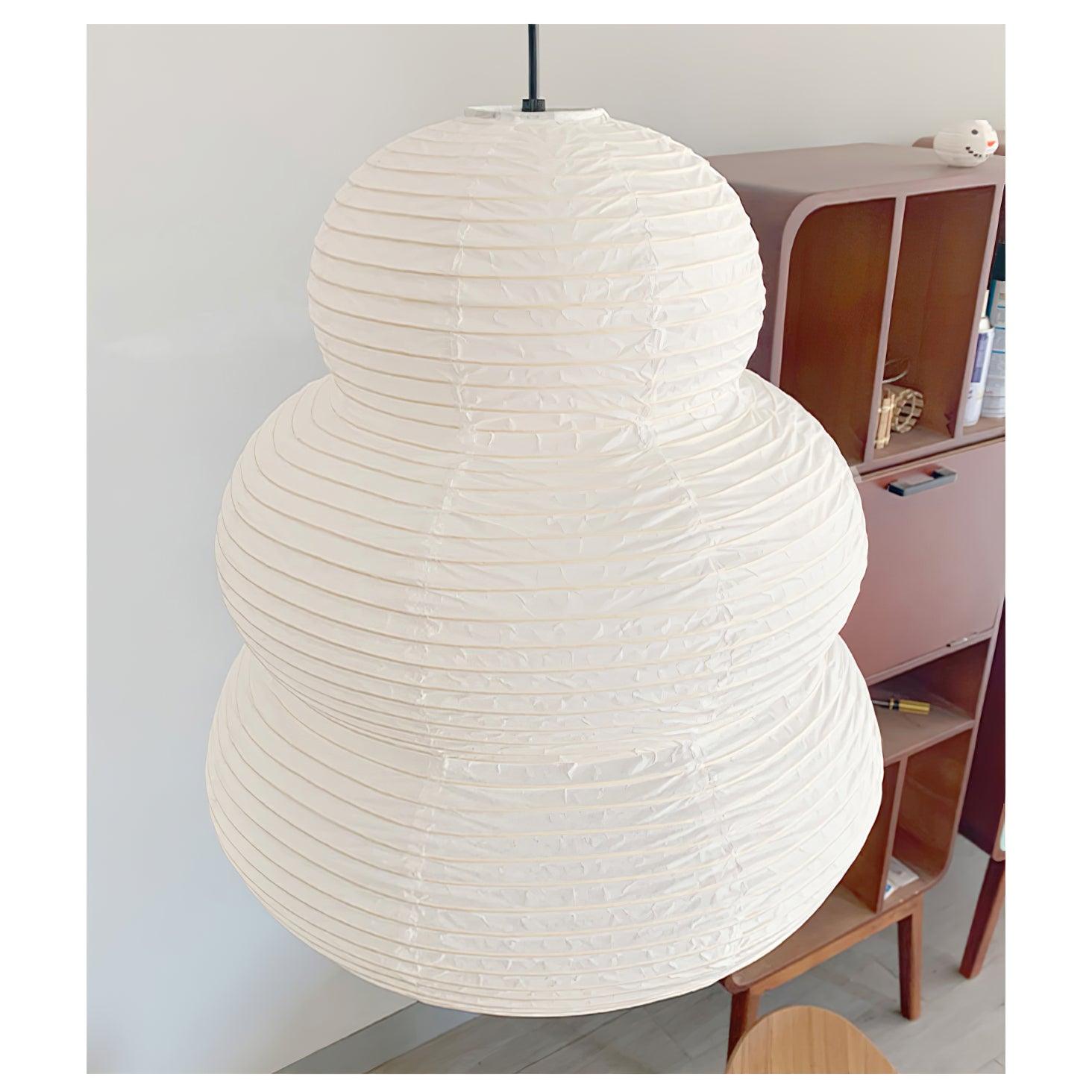 Solara Pendelleuchte Washi-Papier Stufen-Laterne Japanisch Wohnzimmer-Letslighting