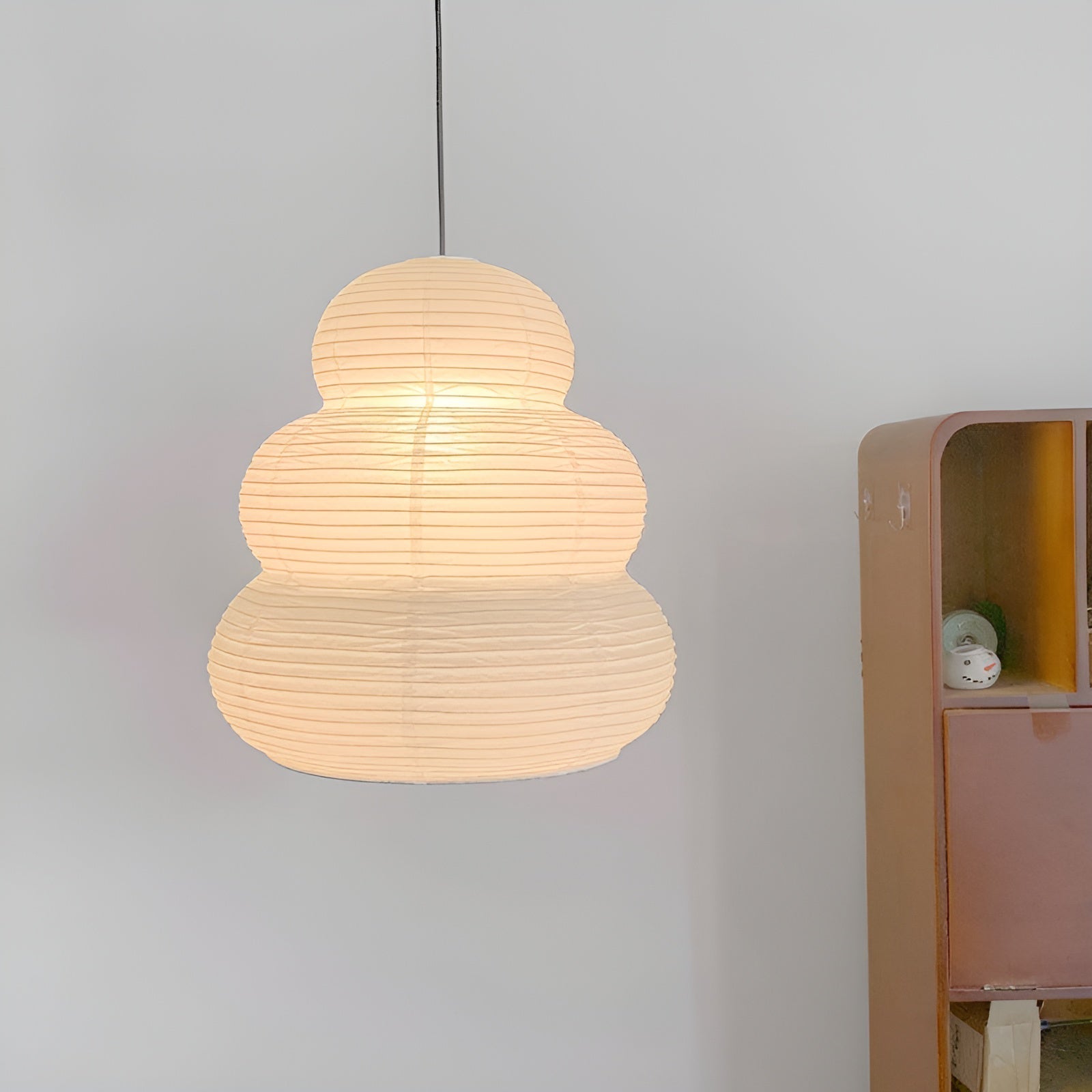 Solara Pendelleuchte Washi-Papier Stufen-Laterne Japanisch Wohnzimmer-Letslighting