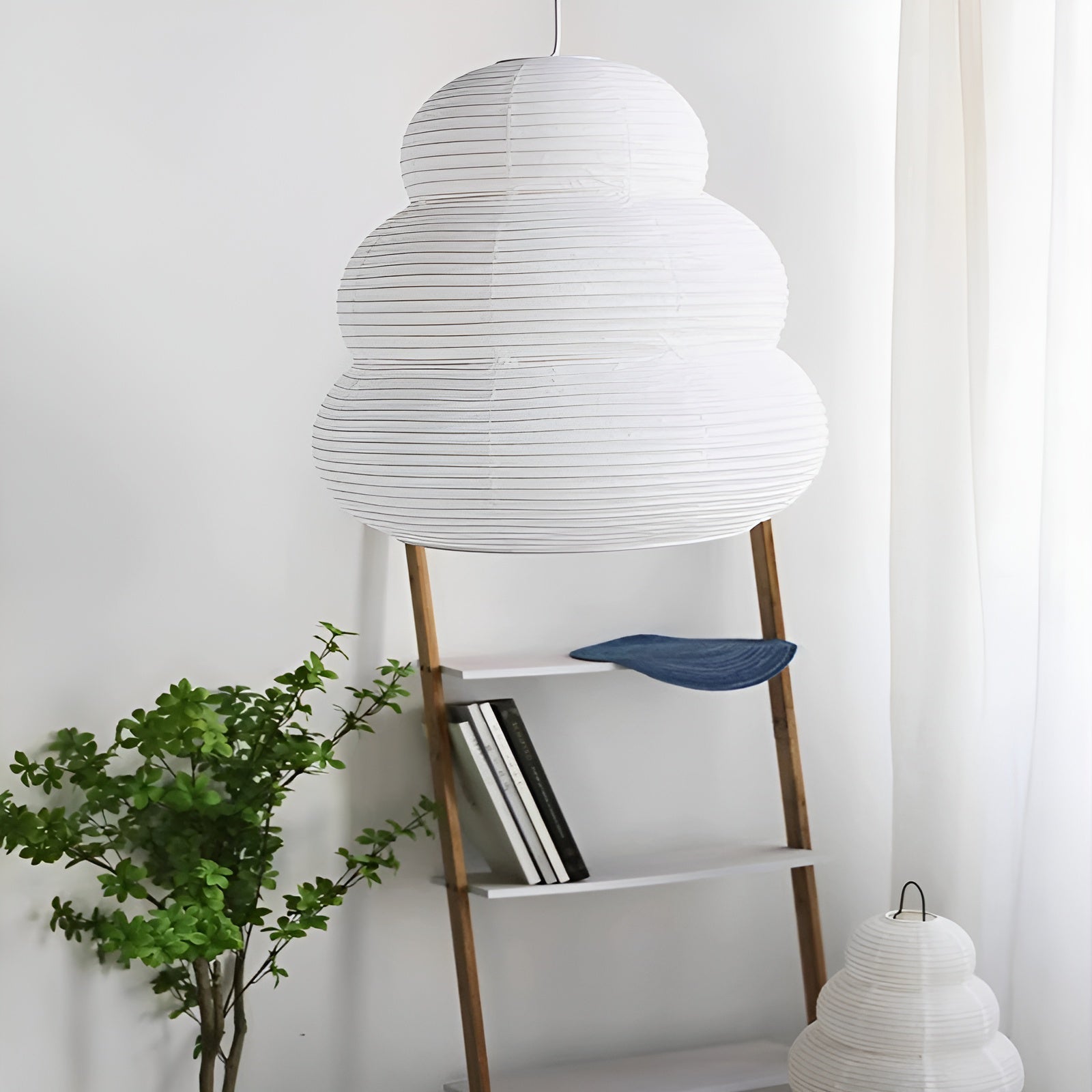 Solara Pendelleuchte Washi-Papier Stufen-Laterne Japanisch Wohnzimmer-Letslighting