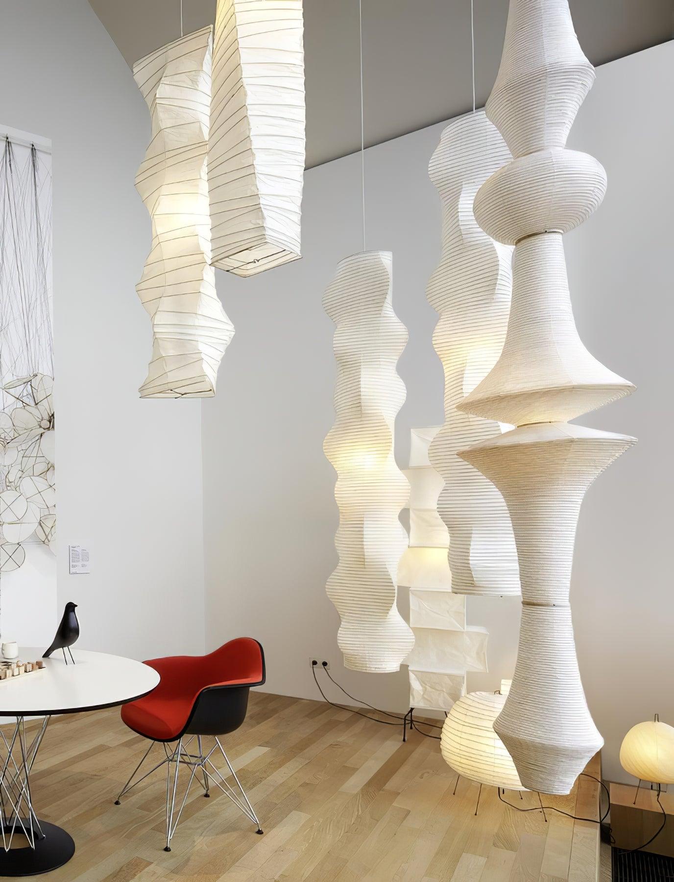 Washi Paper E Pendant Light - Blowlighting