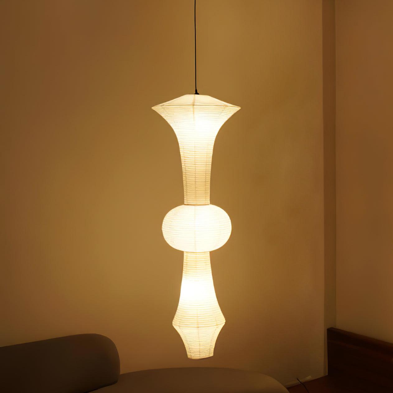 Washi Paper E Pendant Light - Blowlighting