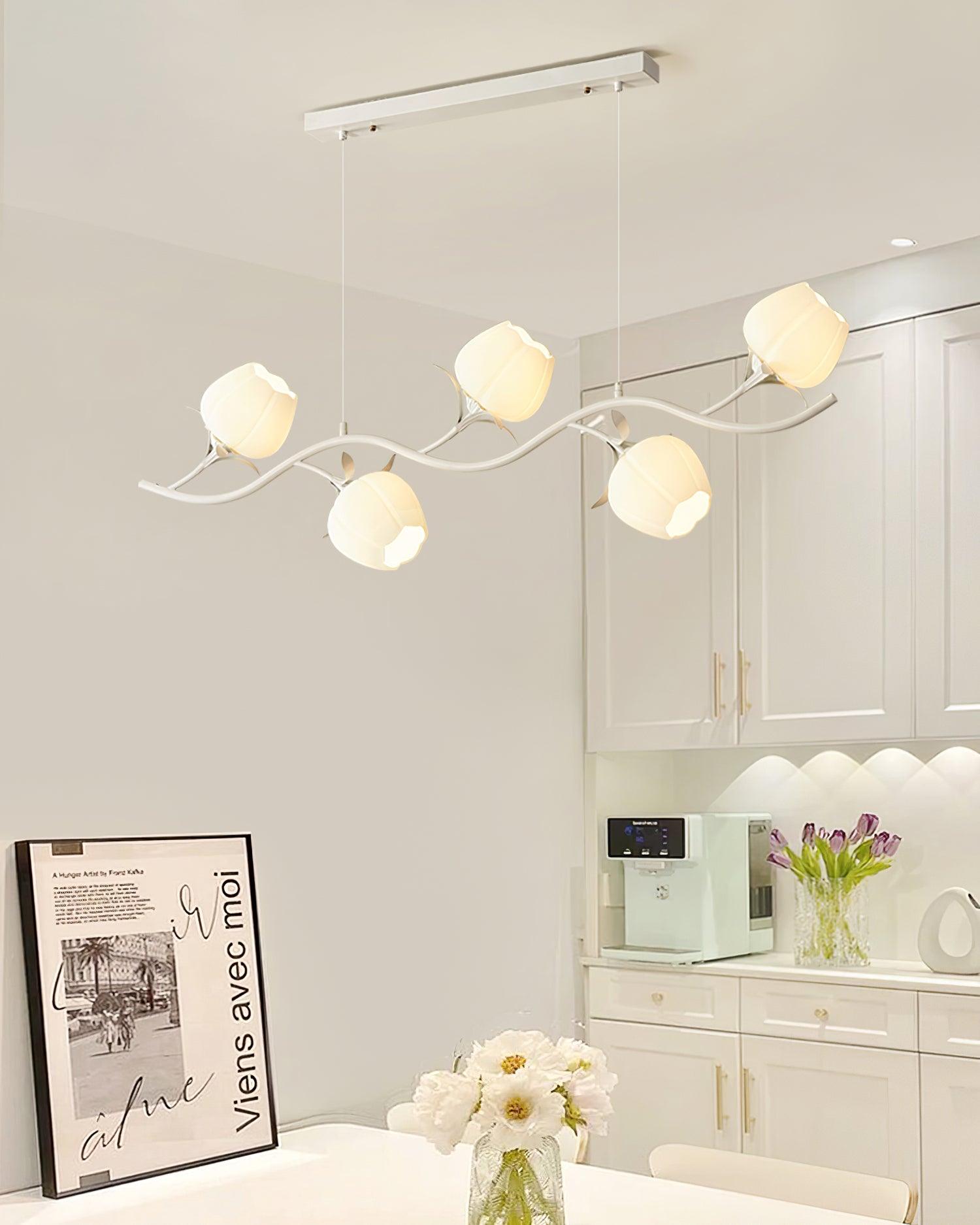 Lustra Eleganter Kronleuchter Blumen-Glas-Letslighting