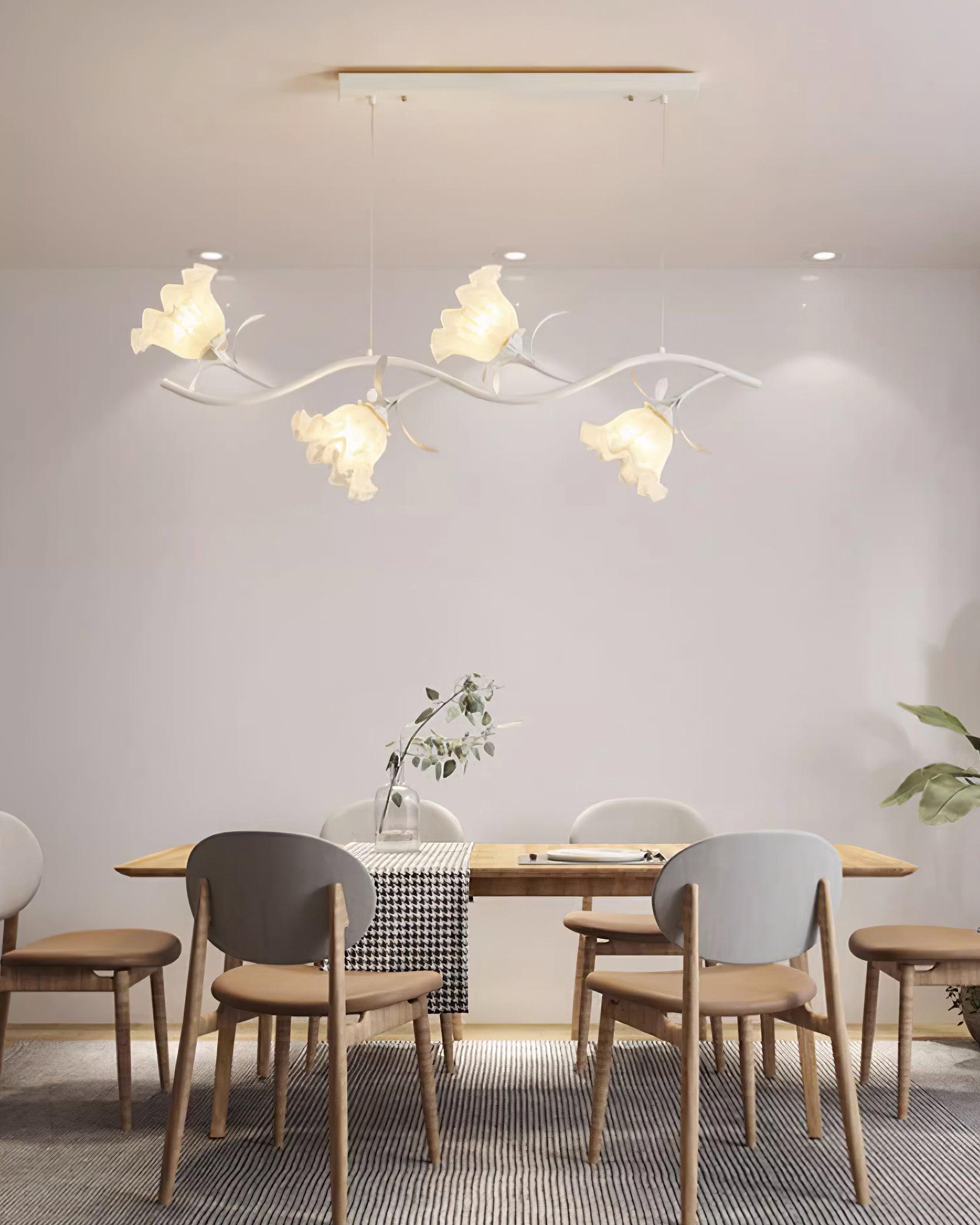 Lustra Eleganter Kronleuchter Blumen-Glas-Letslighting