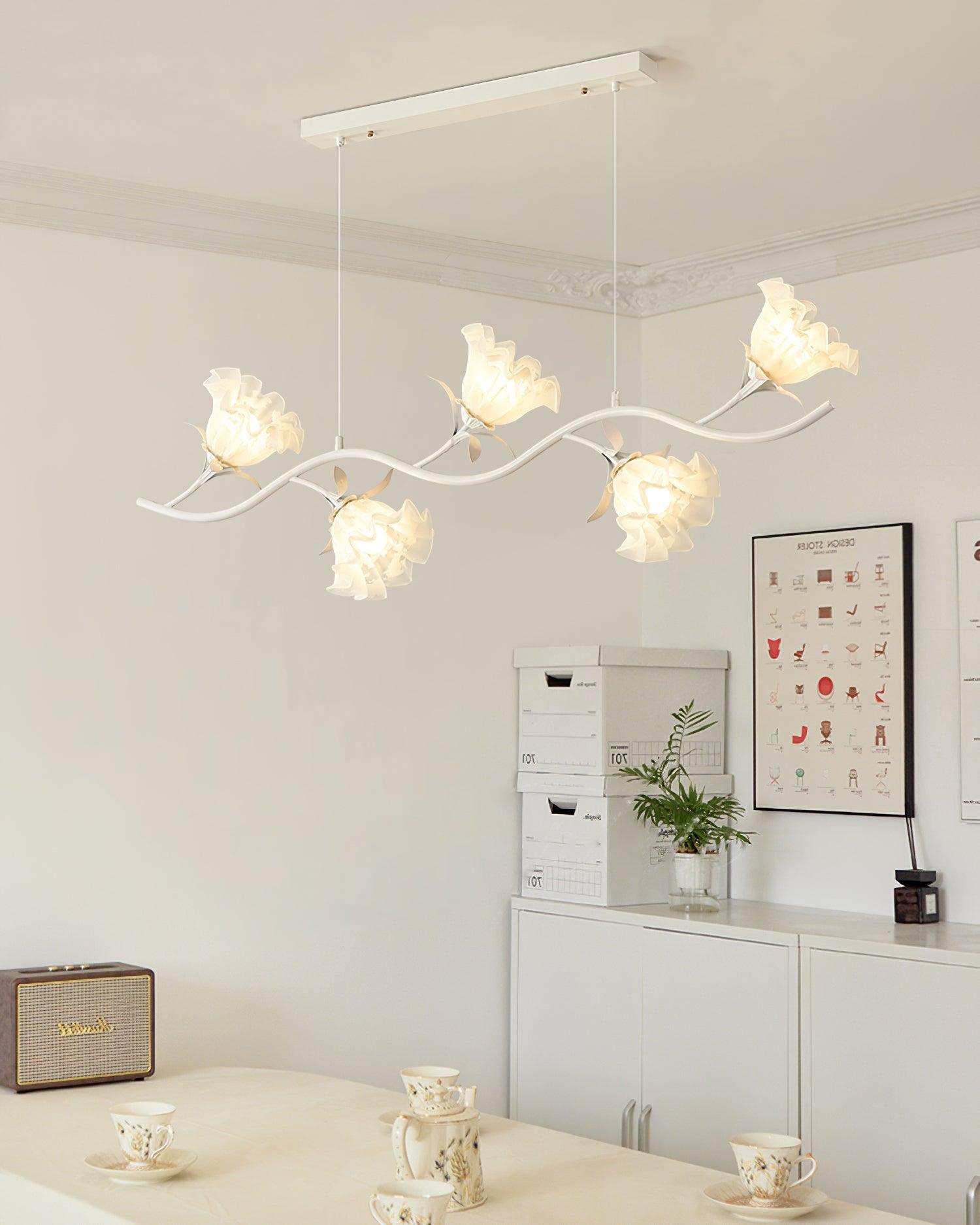 Lustra Eleganter Kronleuchter Blumen-Glas-Letslighting