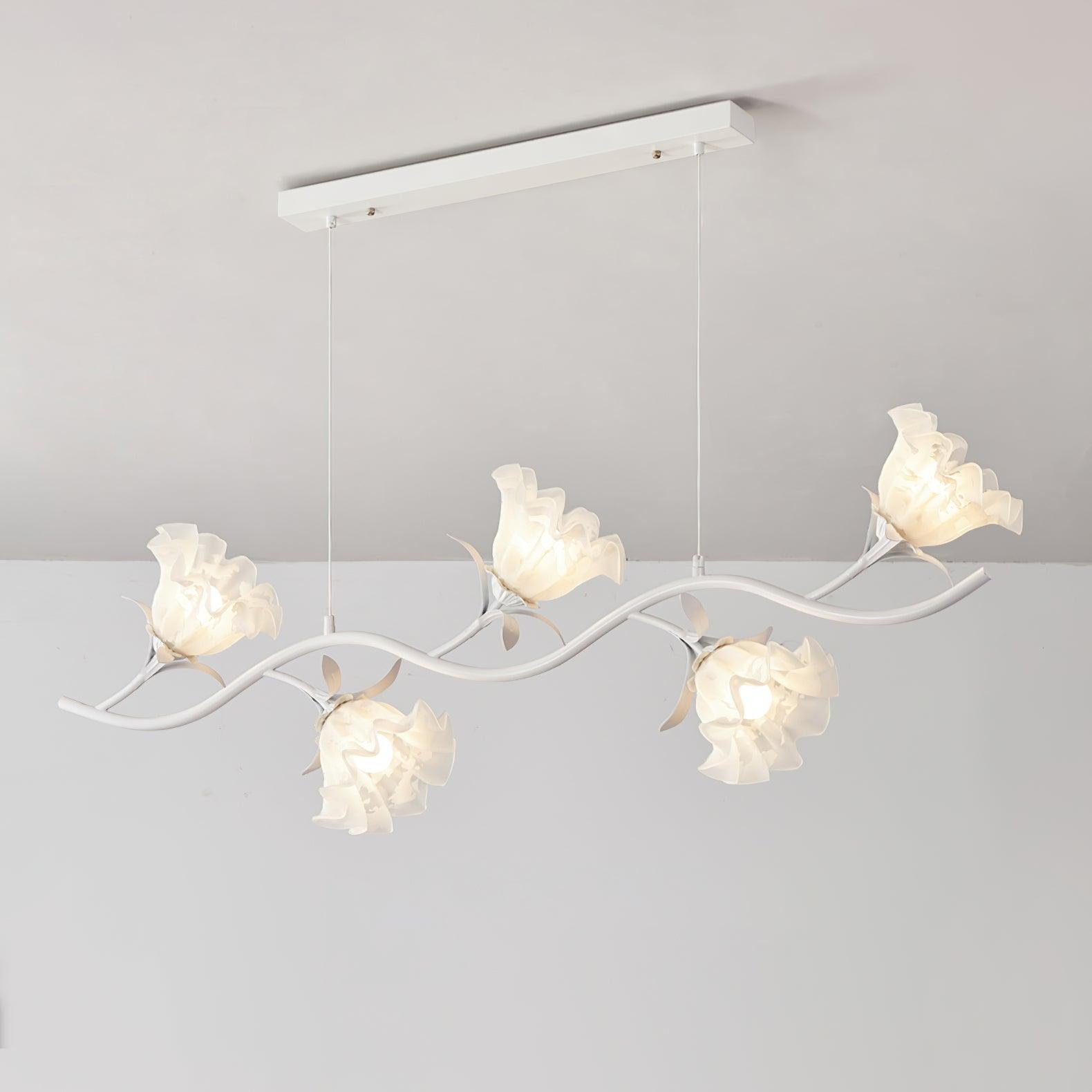 Lustra Eleganter Kronleuchter Blumen-Glas-Letslighting