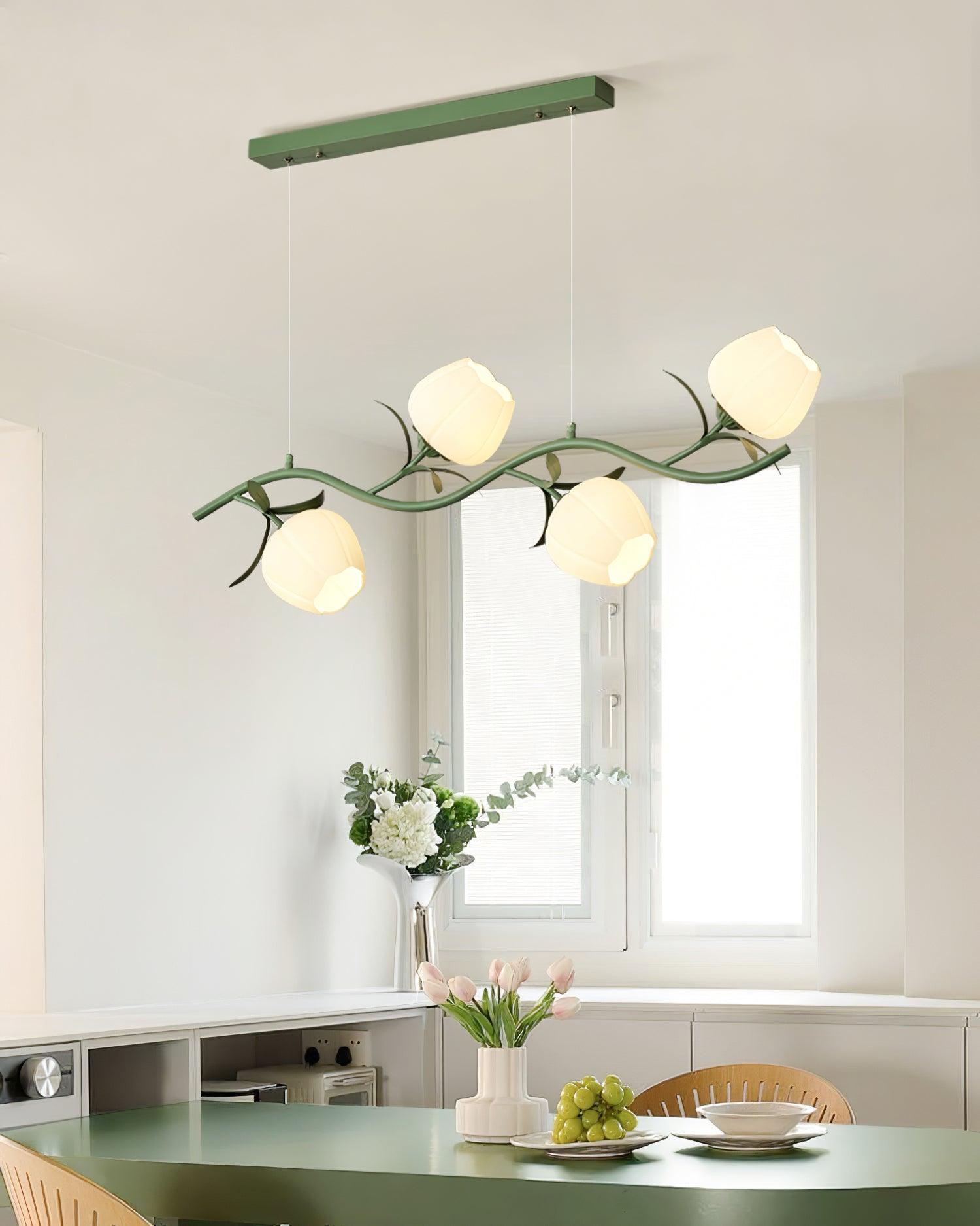 Lustra Eleganter Kronleuchter Blumen-Glas-Letslighting