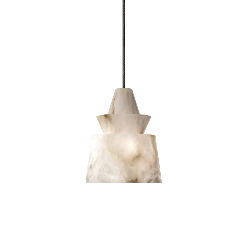 Ezion Layered White Alabaster Pendant Light - Letslighting