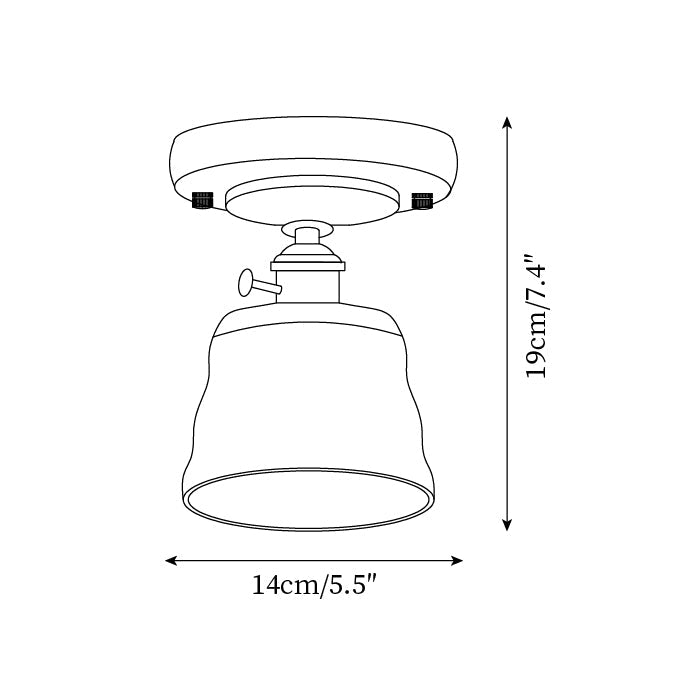 Elano Glas Deckenleuchte-Letslighting