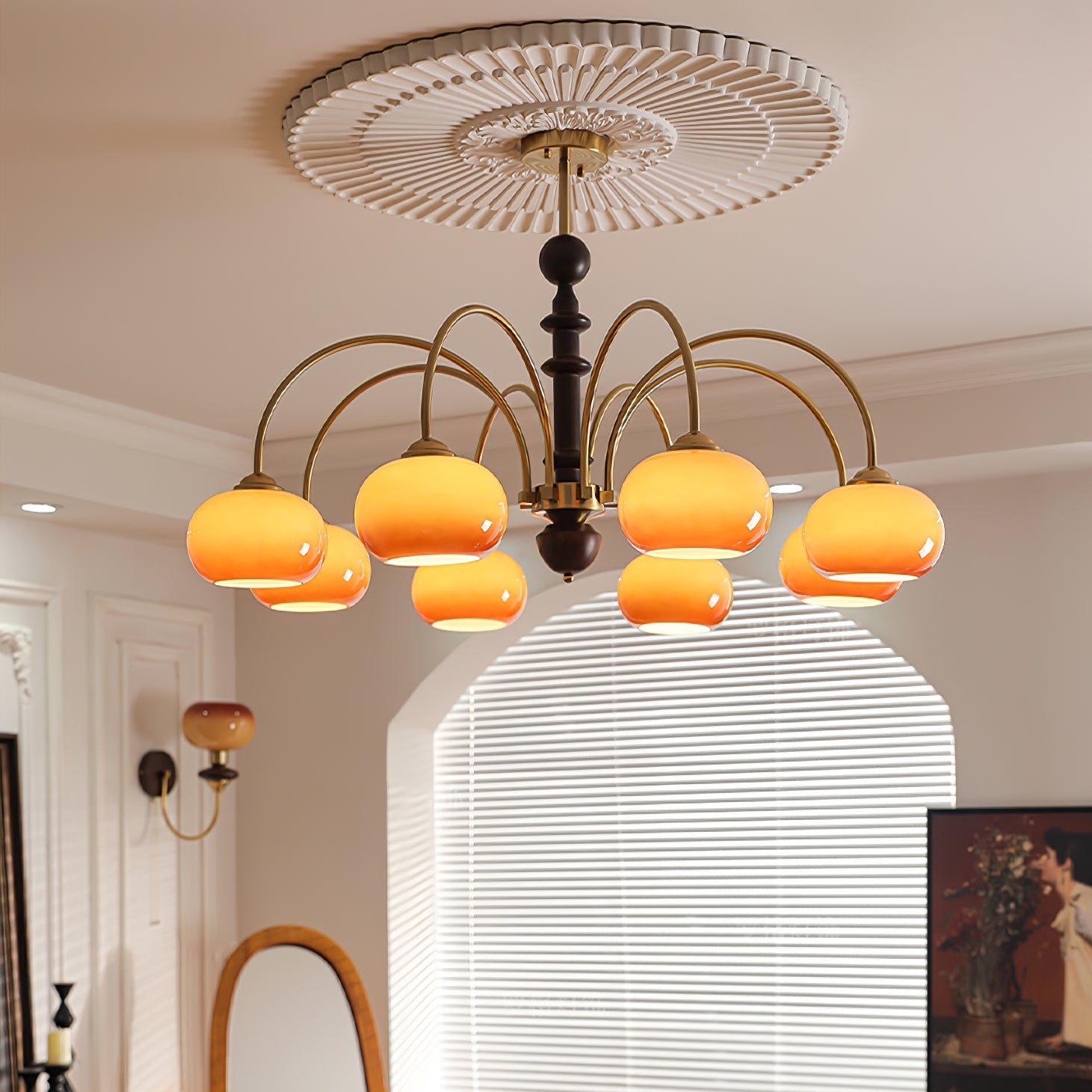 Ripe Persimmon Chandelier - Blowlighting