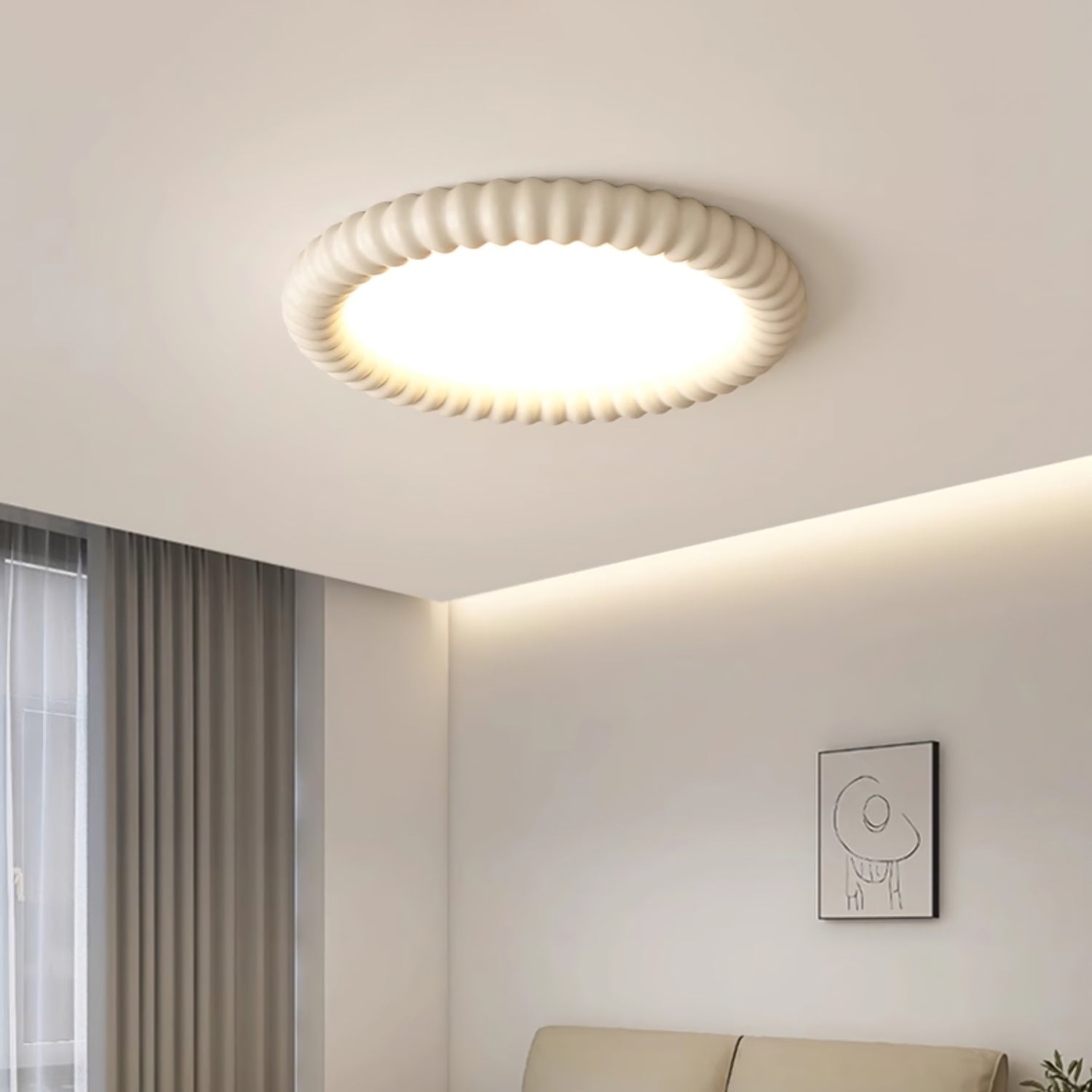 Ulire Nordische Deckenleuchte Wellenförmig Resin-Letslighting