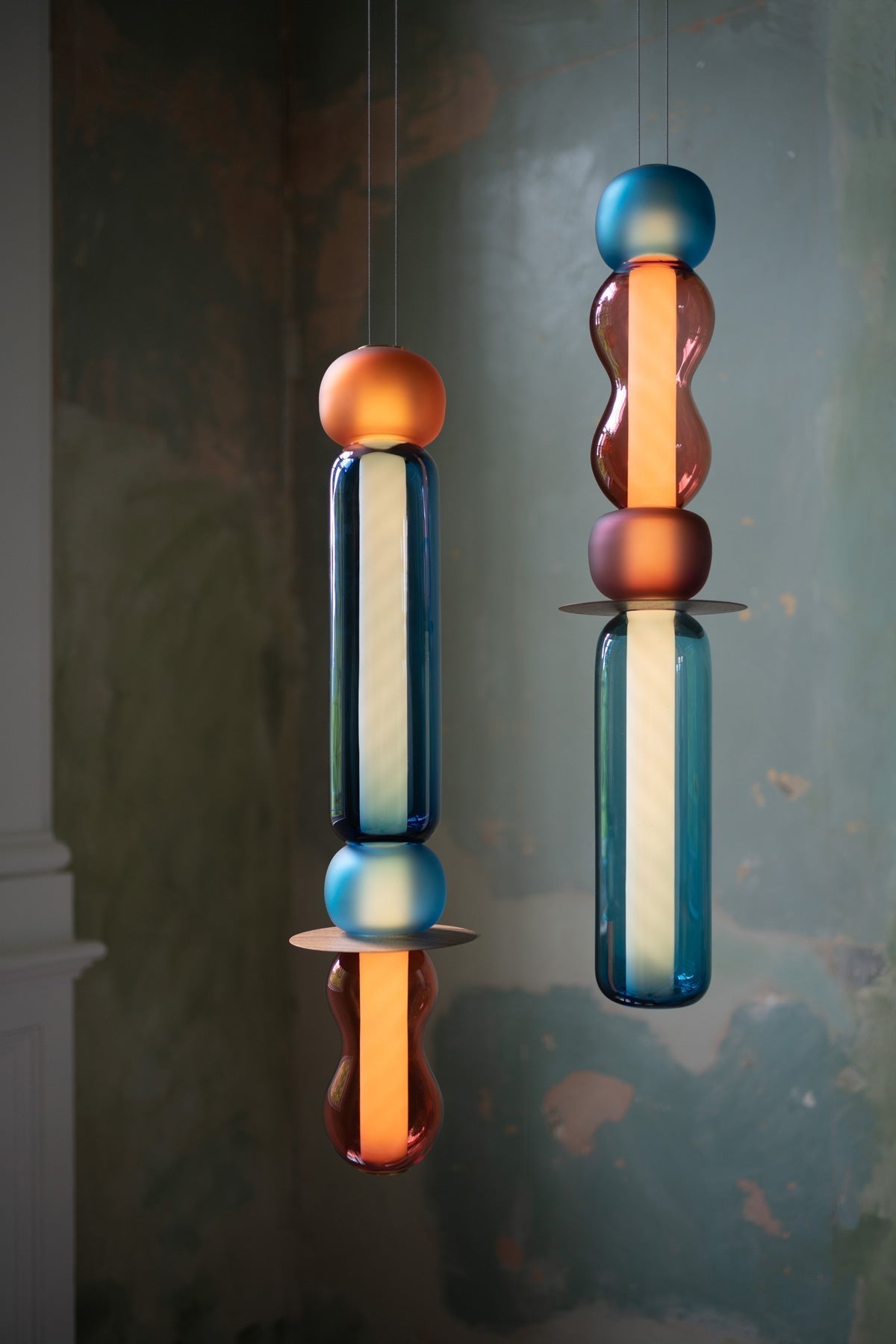 Lustra Pendelleuchte Farbiges Glas Modern-Letslighting