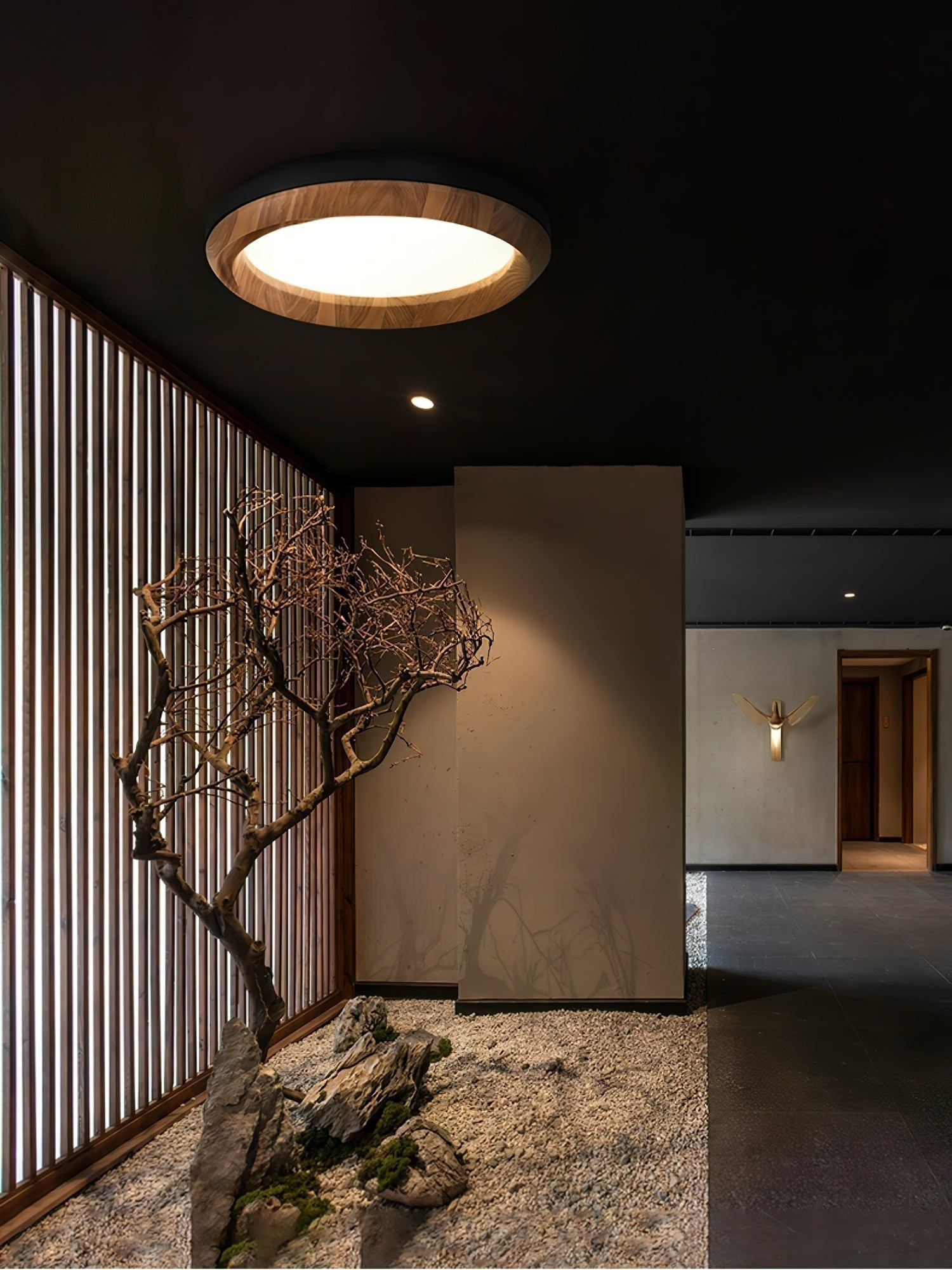 Aurdoreth Modern Minimalistisch Ripple Holz Deckenleuchte-Letslighting