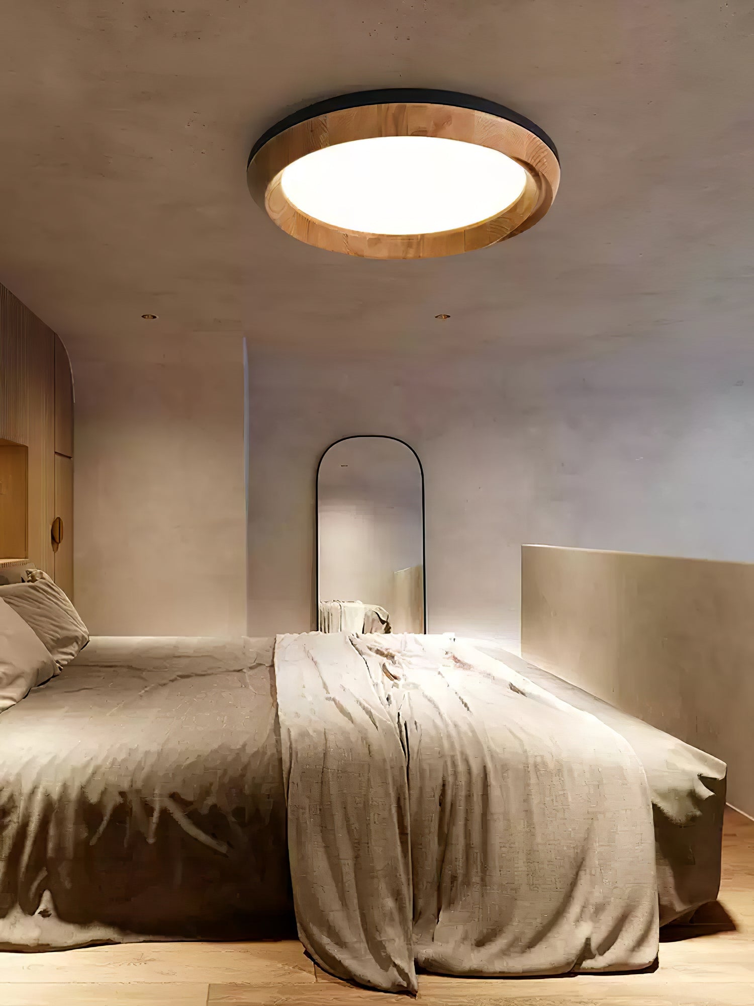 Aurdoreth Modern Minimalistisch Ripple Holz Deckenleuchte-Letslighting