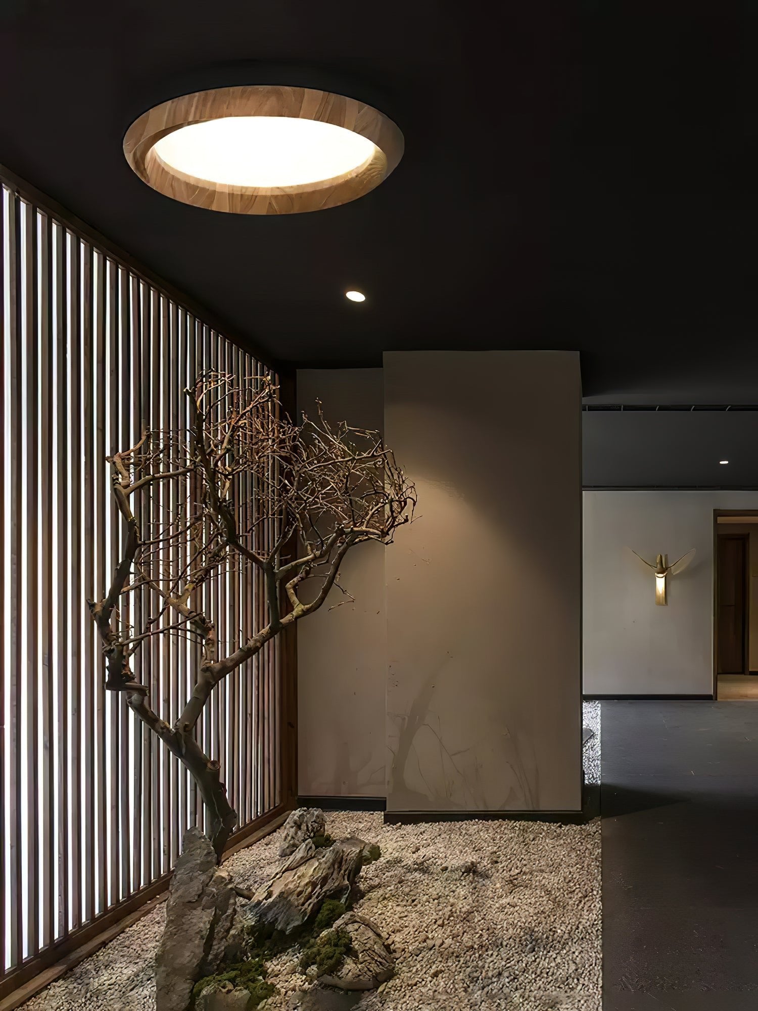 Aurdoreth Modern Minimalistisch Ripple Holz Deckenleuchte-Letslighting