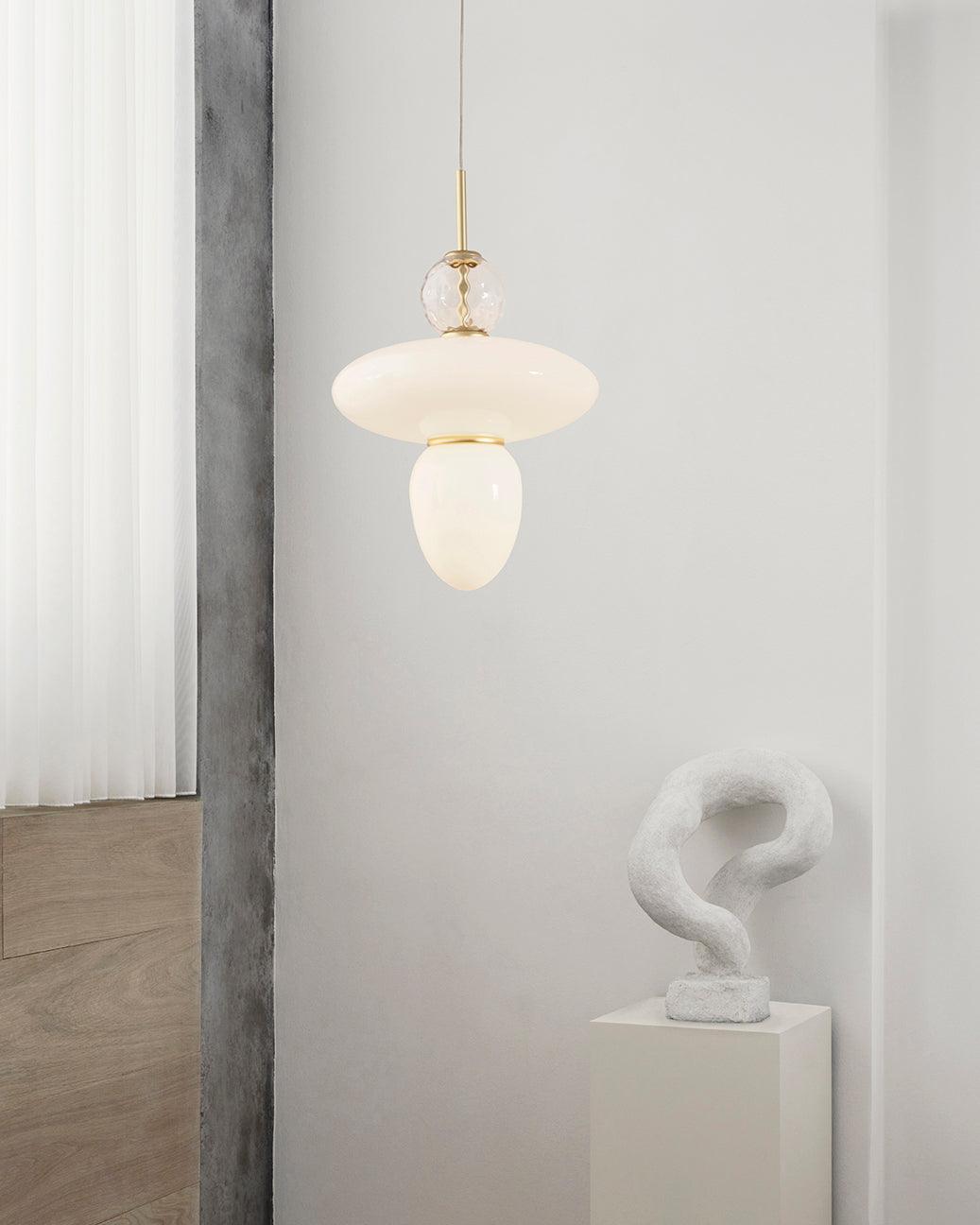 Orbelin Pendelleuchte Modern Mattglas Und Messing-Letslighting