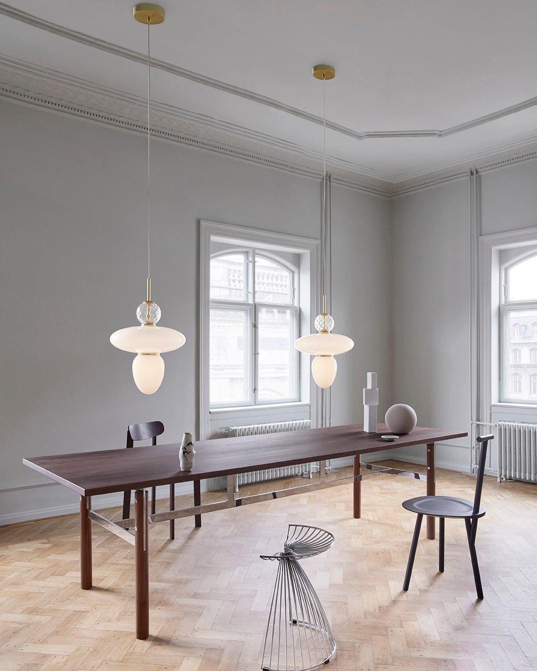 Orbelin Pendelleuchte Modern Mattglas Und Messing-Letslighting