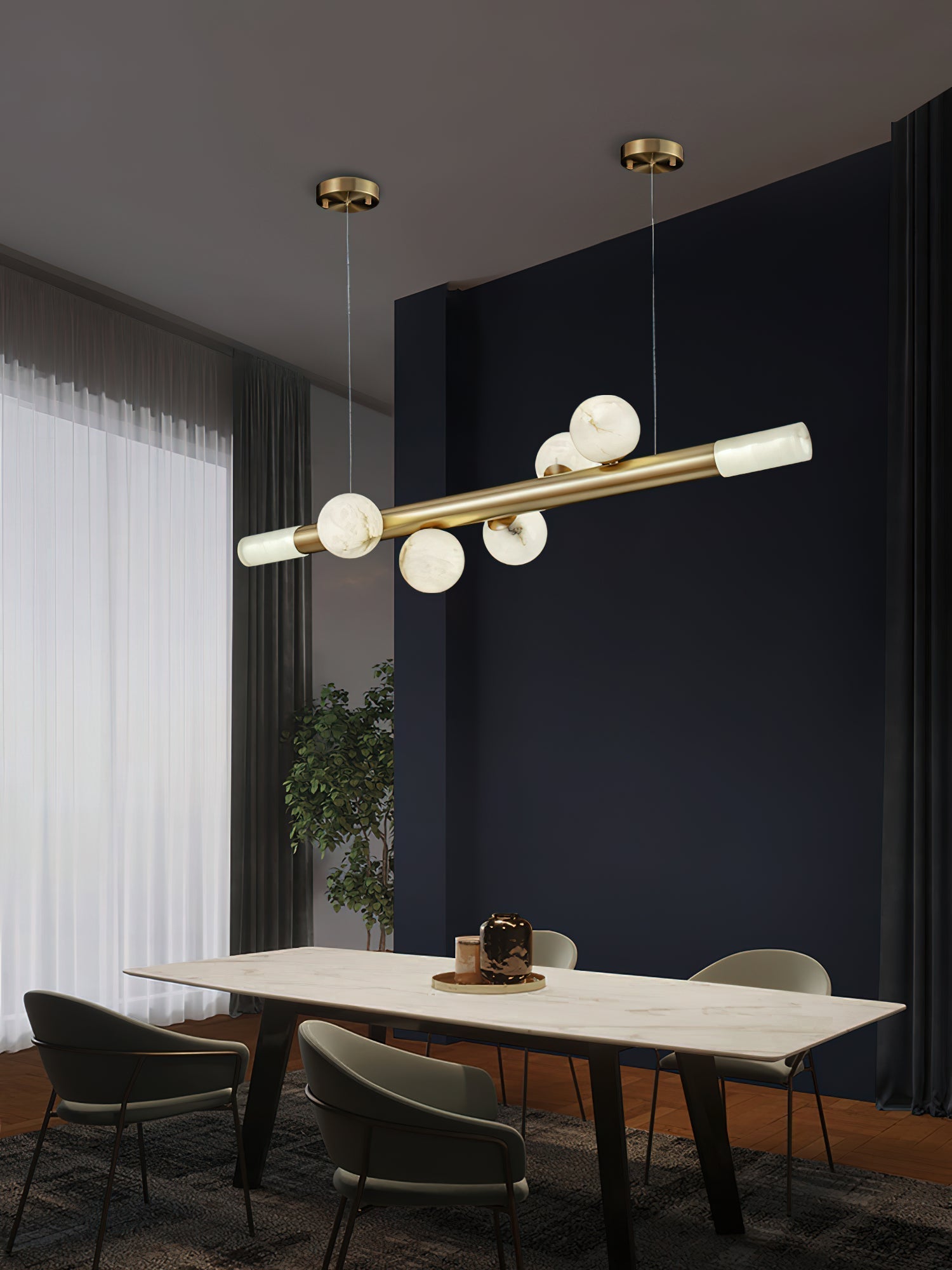 Avaros Modern Minimalist Alabaster Pendant Light - Letslighting