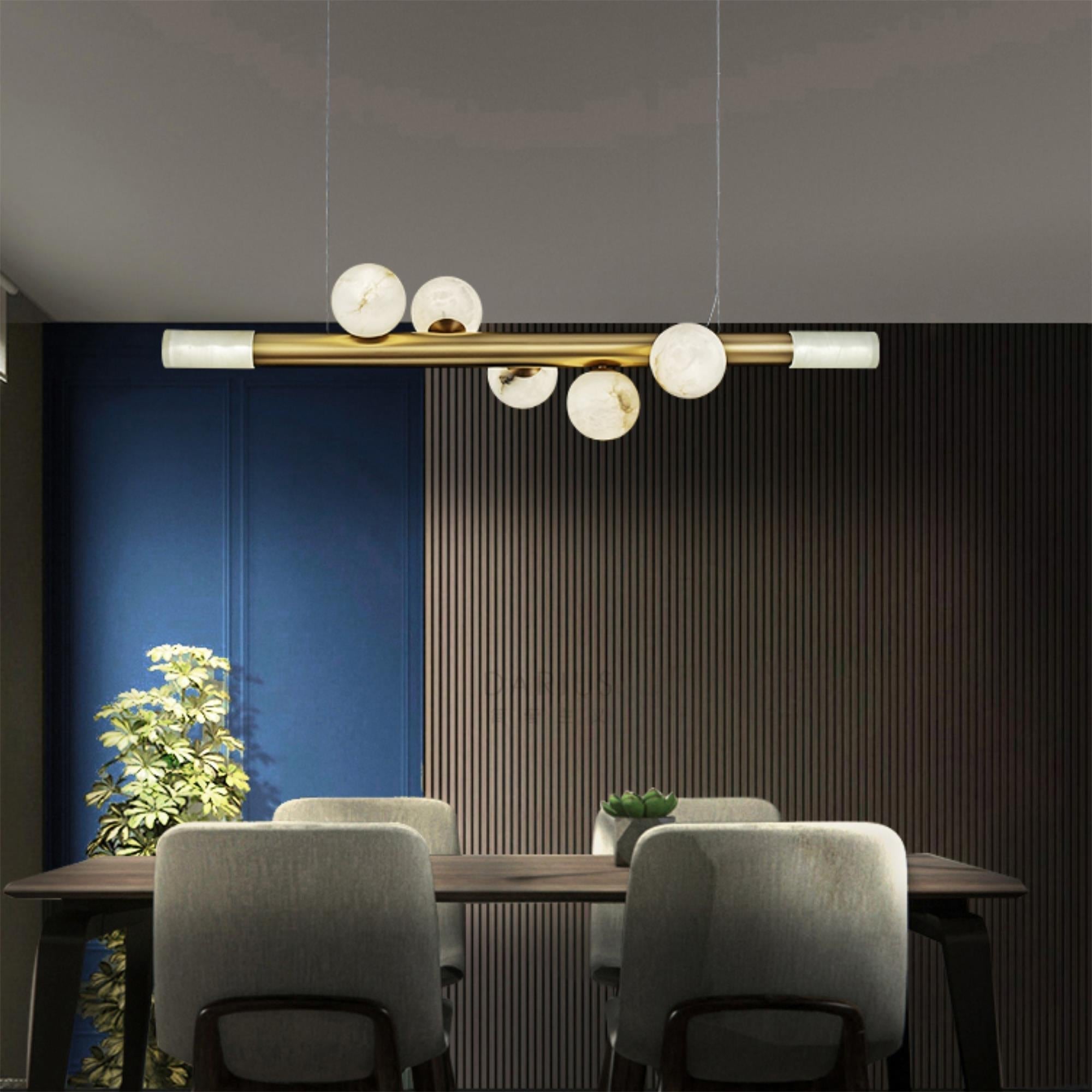 Avaros Modern Minimalist Alabaster Pendant Light - Letslighting