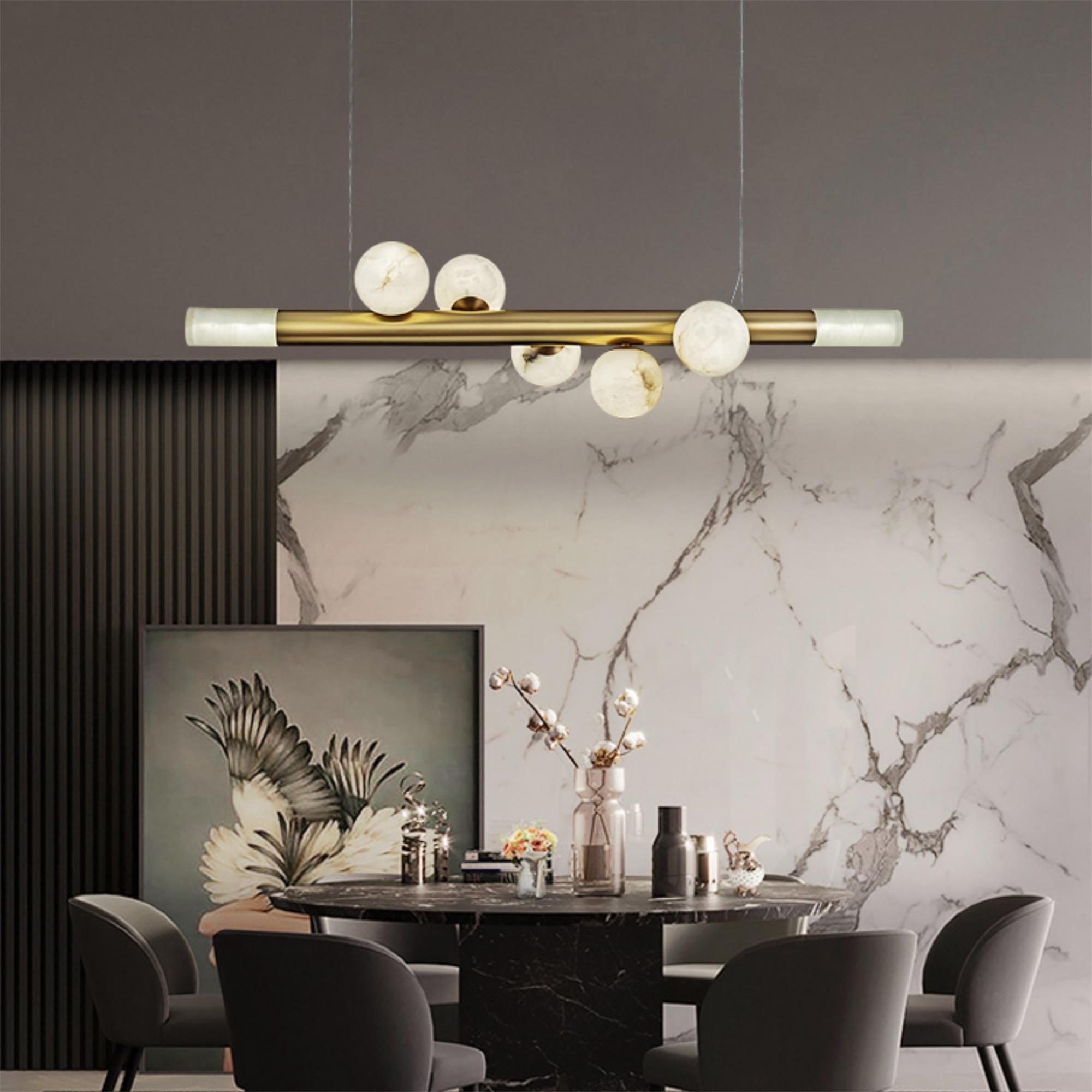 Avaros Modern Minimalist Alabaster Pendant Light - Letslighting