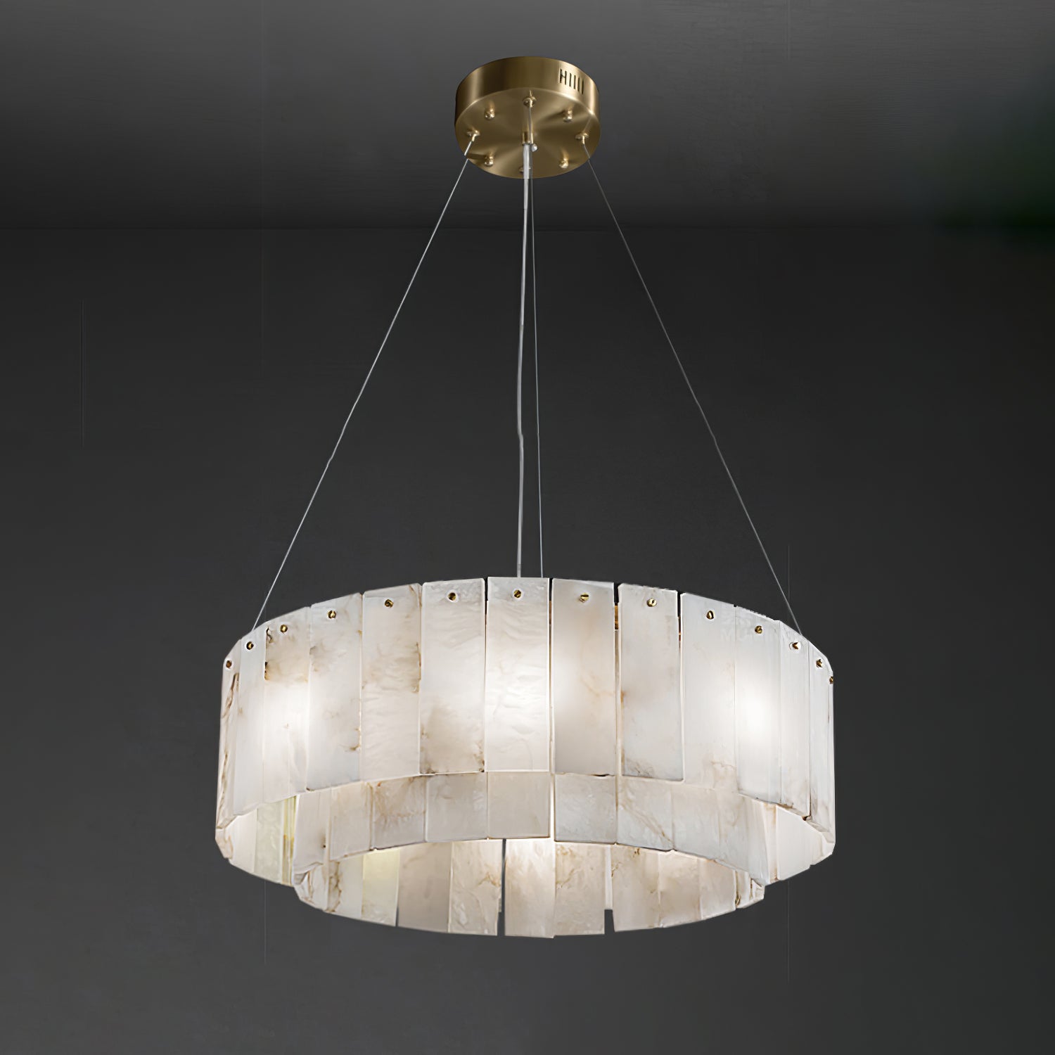 Zelaean Alabaster Round Pendant Light - Neutralighting