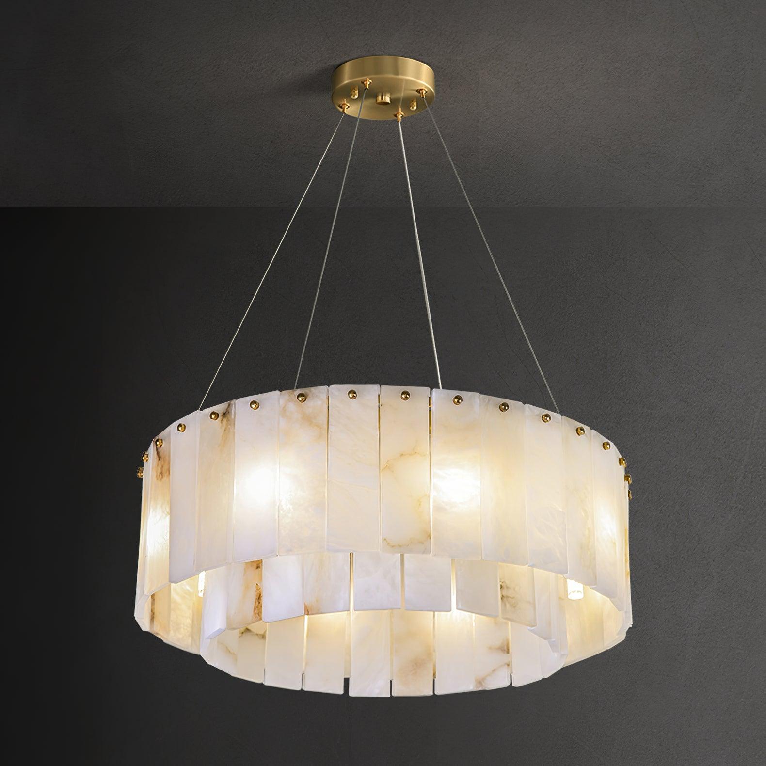 Zelaean Alabaster Round Pendant Light - Neutralighting