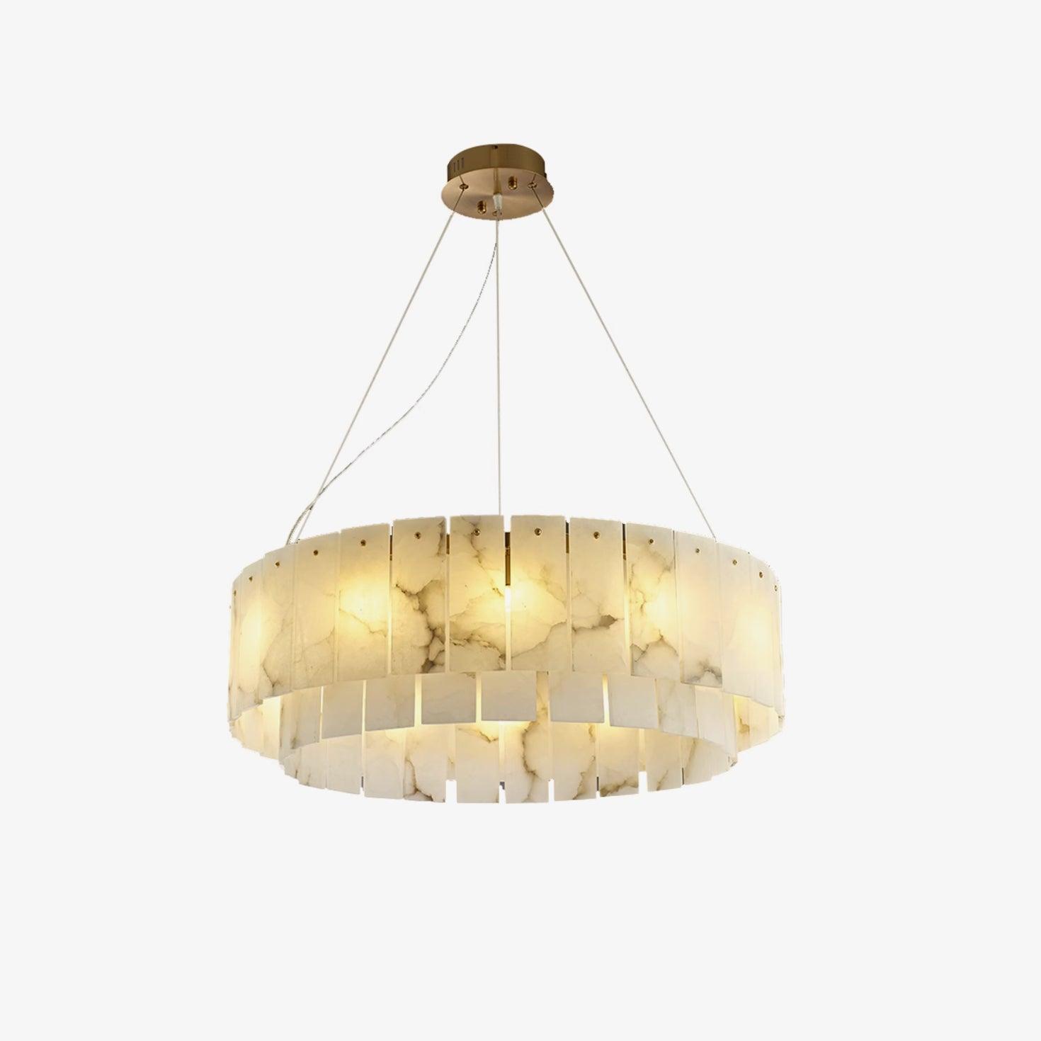 Zelaean Alabaster Round Pendant Light - Neutralighting