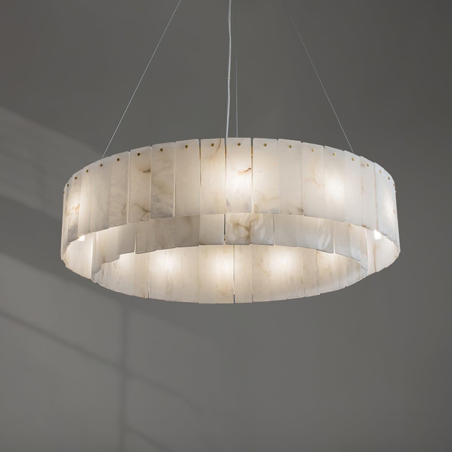Zelaean Alabaster Round Pendant Light - Neutralighting
