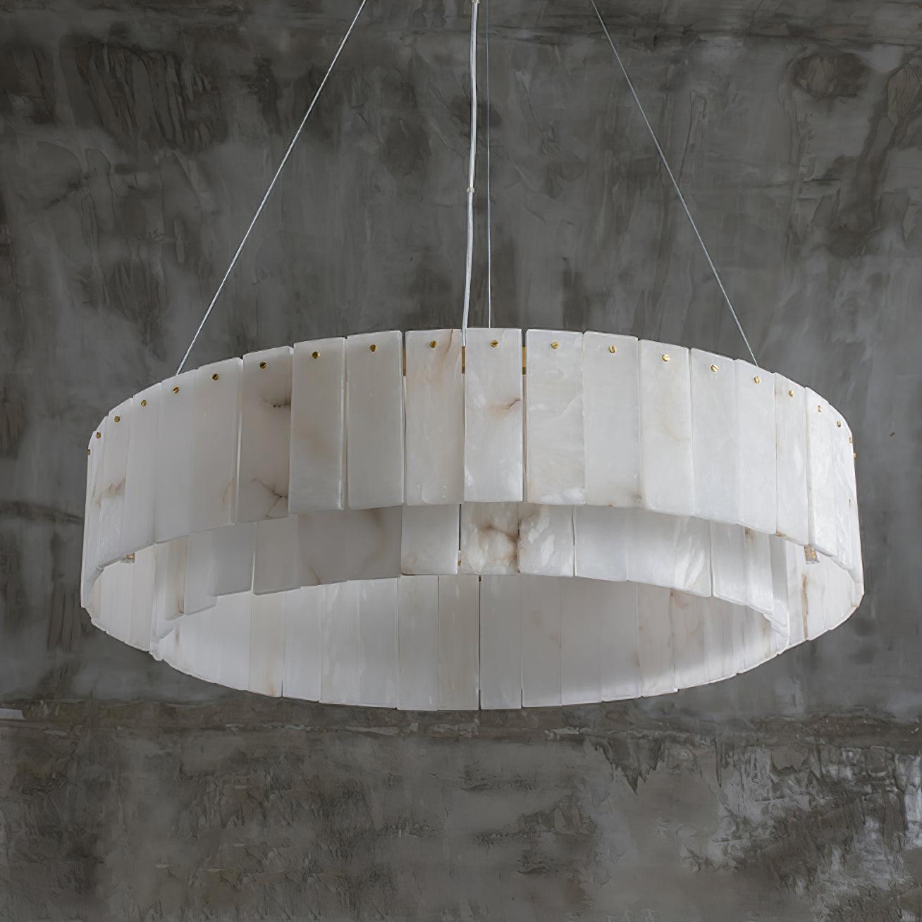 Zelaean Alabaster Round Pendant Light - Neutralighting
