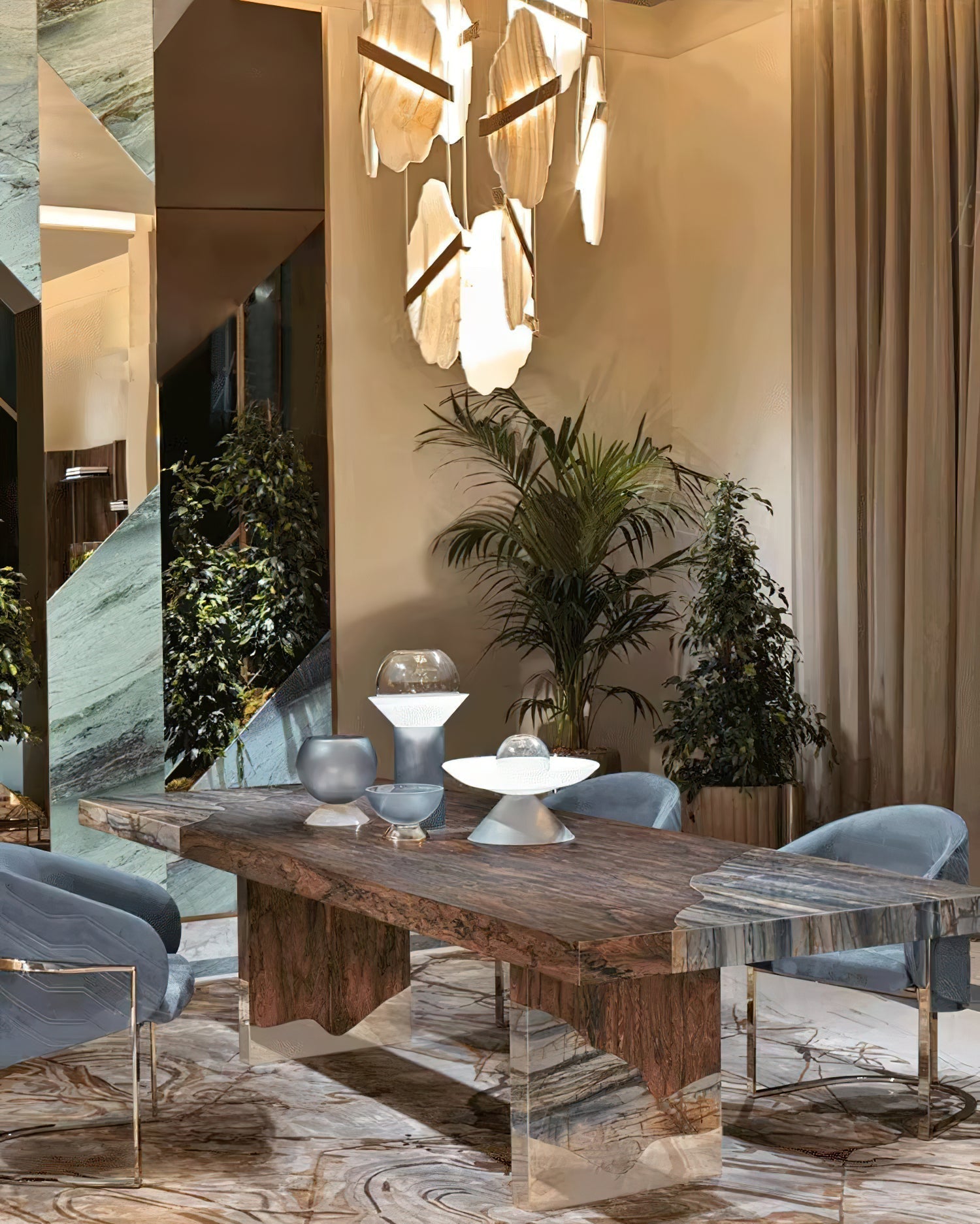 Olraeos Elegance Rock Jade Kronleuchter-Letslighting